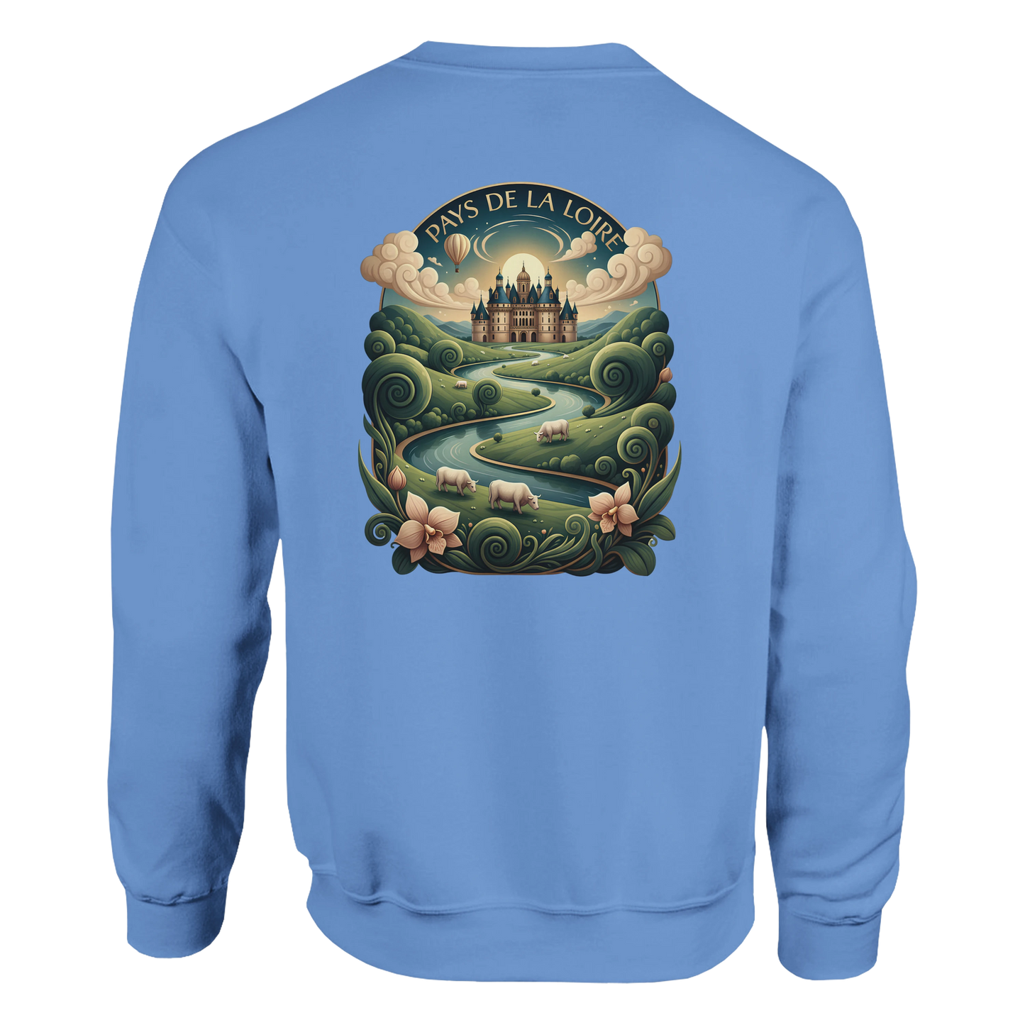 Klassisches Unisex-Sweatshirt Pays de la Loire mit Rundhalsausschnitt | Gildan® 18000