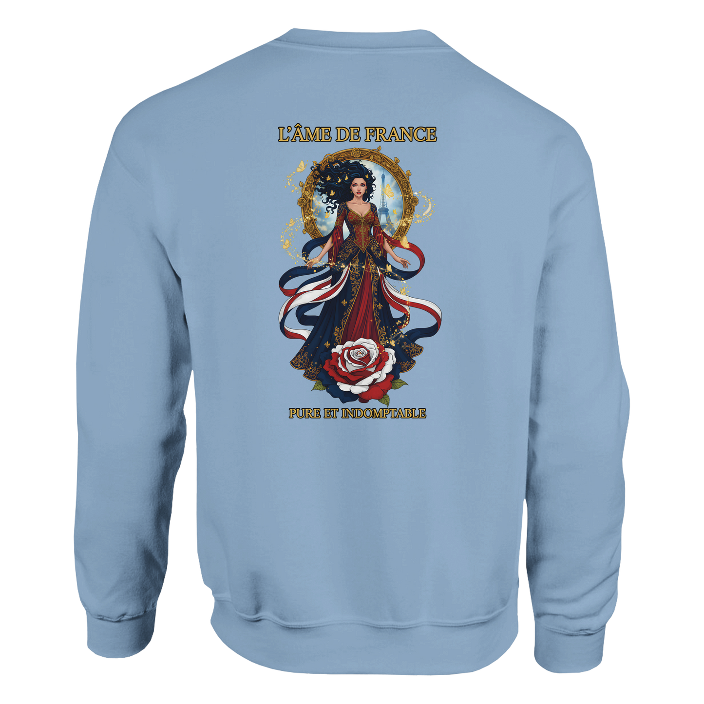 Sweatshirt Die Seele Frankreichs Damen im französischen Stil klassischer Rundhalsausschnitt | Gildan® 18000