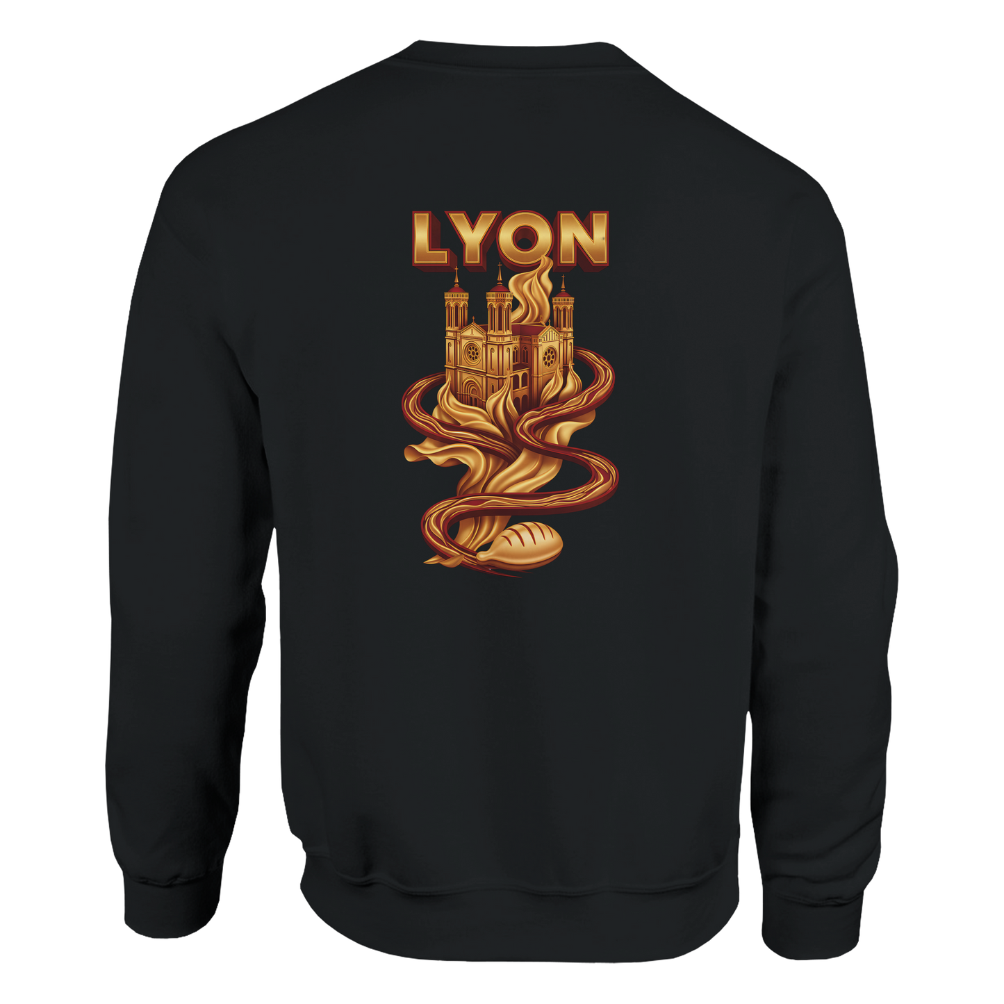 Unisex sweatshirt Lyon city France classic crew neck | Gildan® 18000