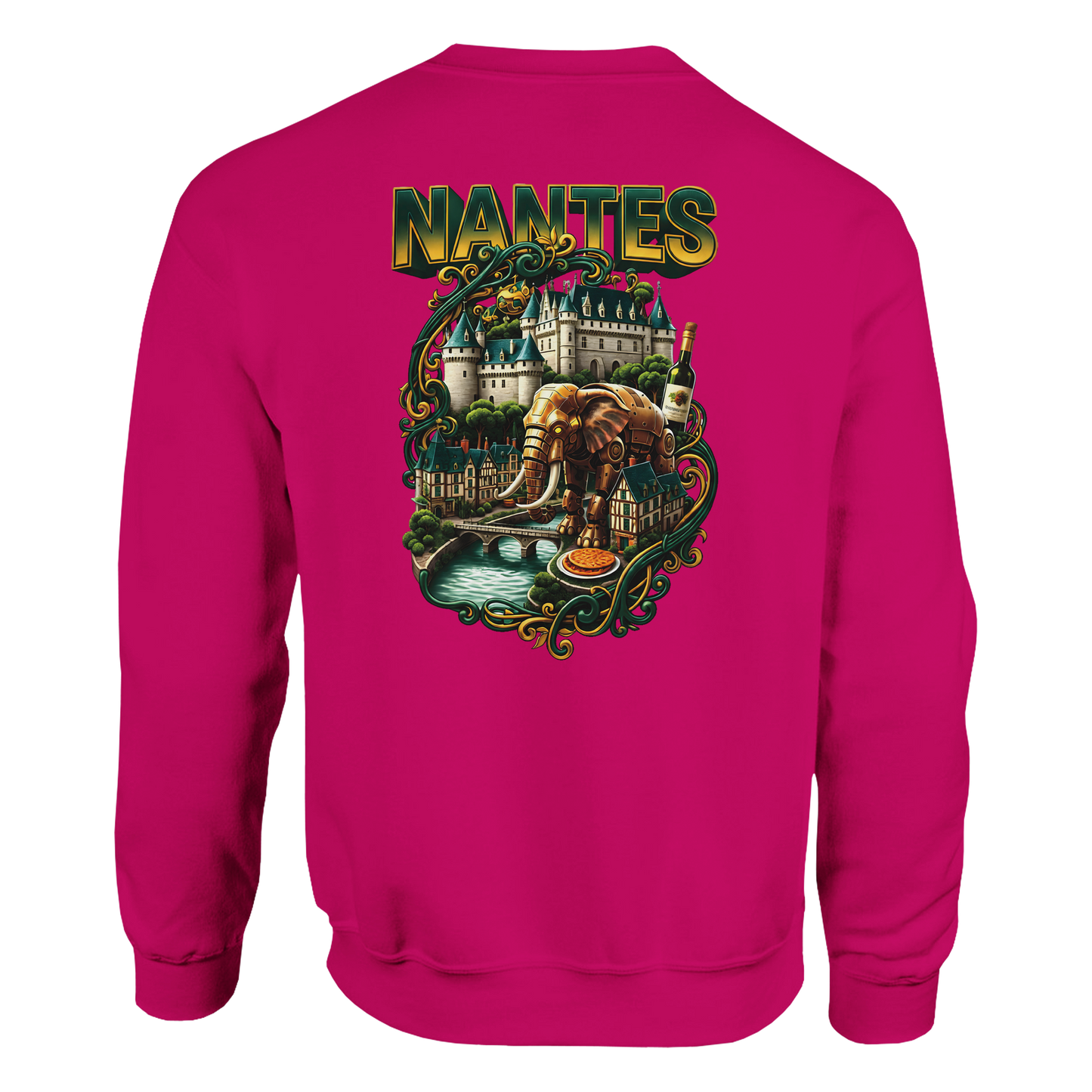 Unisex-Sweatshirt Nantes Stadt Frankreich klassisch Rundhals | Gildan® 18000