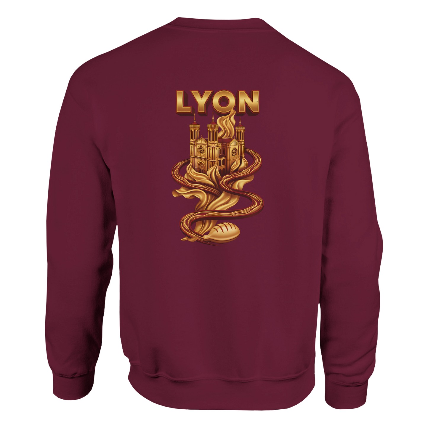 Unisex sweatshirt Lyon city France classic crew neck | Gildan® 18000