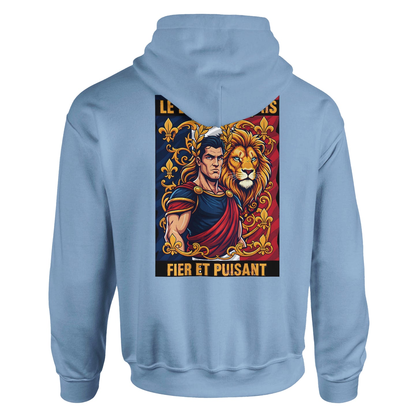Men's Hoodie - Strong Lion - French Style - Classic | Gildan® 18500