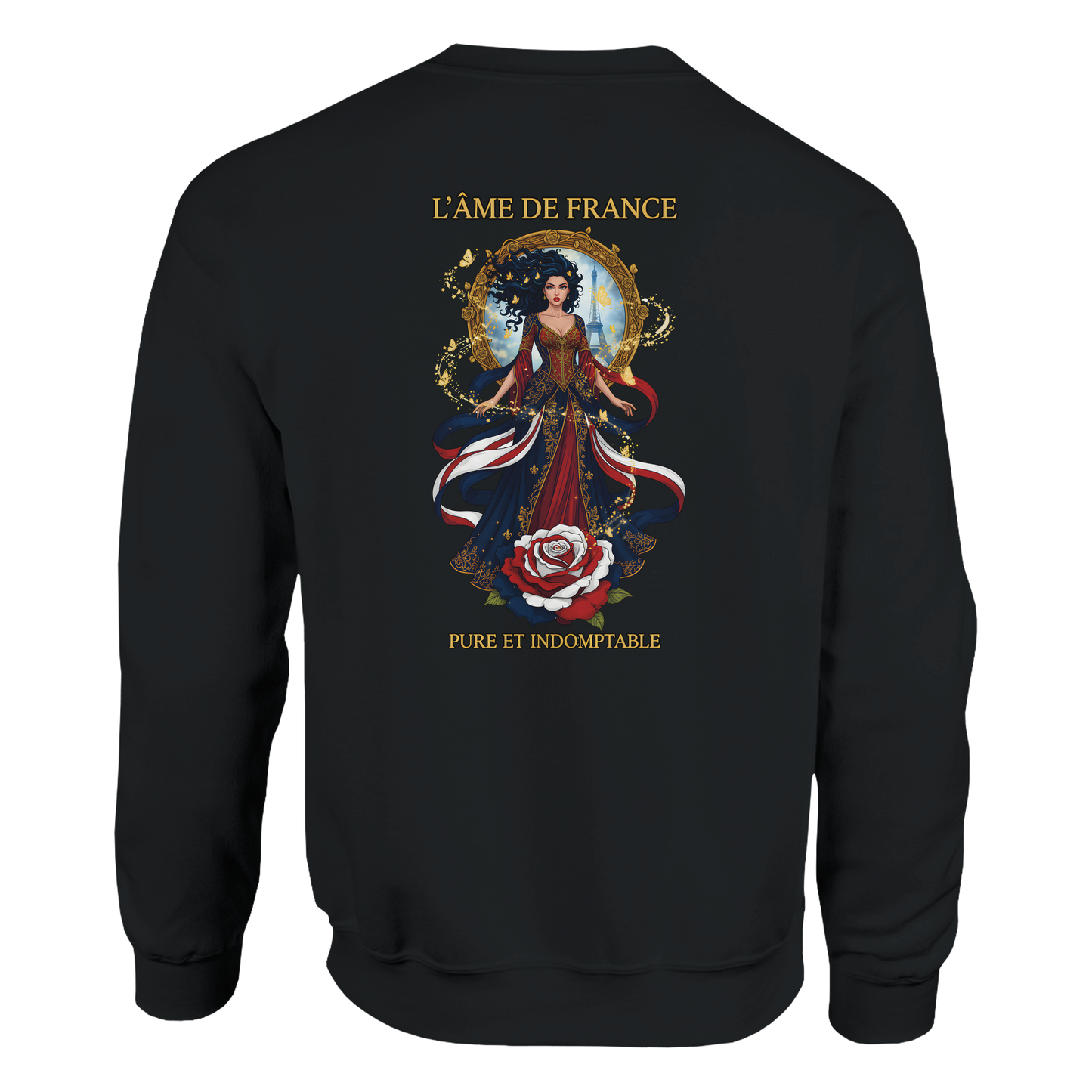 Sweatshirt Die Seele Frankreichs Damen im französischen Stil klassischer Rundhalsausschnitt | Gildan® 18000