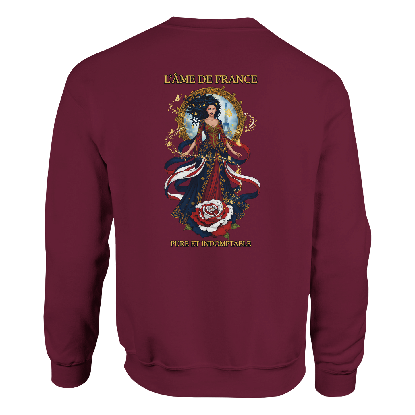 Sweatshirt Die Seele Frankreichs Damen im französischen Stil klassischer Rundhalsausschnitt | Gildan® 18000