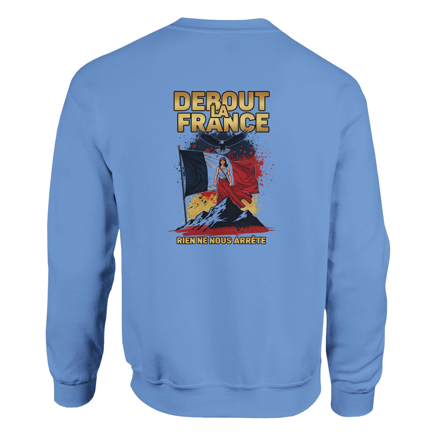 Damen-Sweatshirt „debout la France“ im klassischen französischen Rundhals-Stil | Gildan® 18000