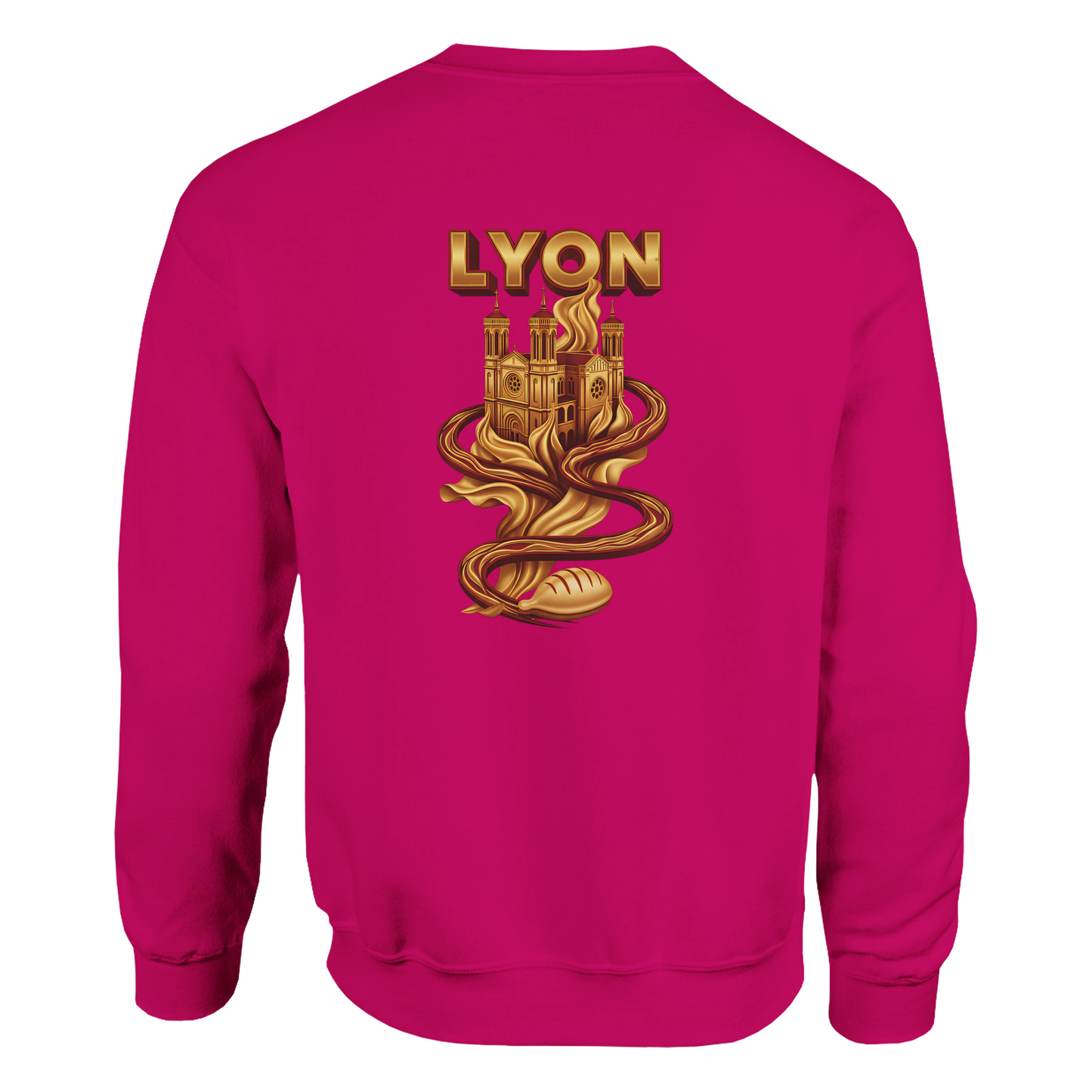 Unisex sweatshirt Lyon city France classic crew neck | Gildan® 18000