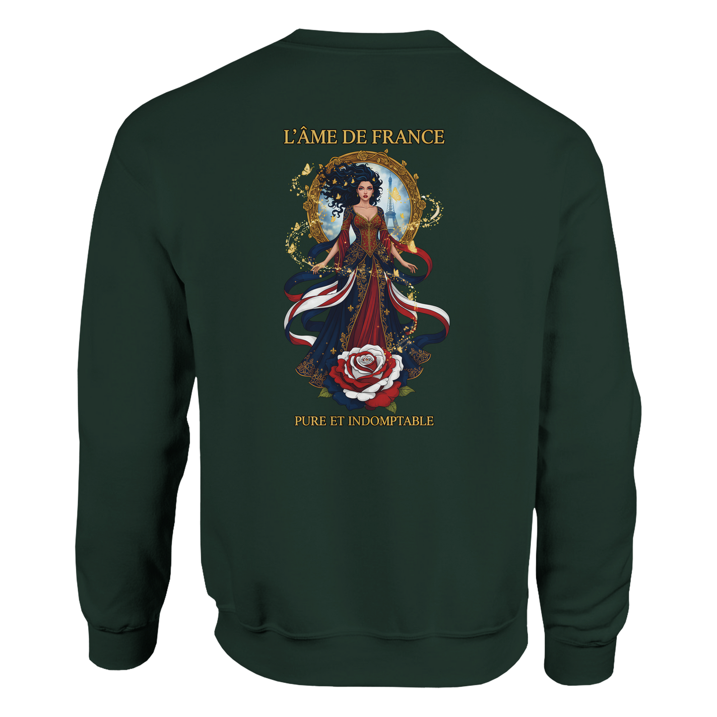 Sweatshirt Die Seele Frankreichs Damen im französischen Stil klassischer Rundhalsausschnitt | Gildan® 18000