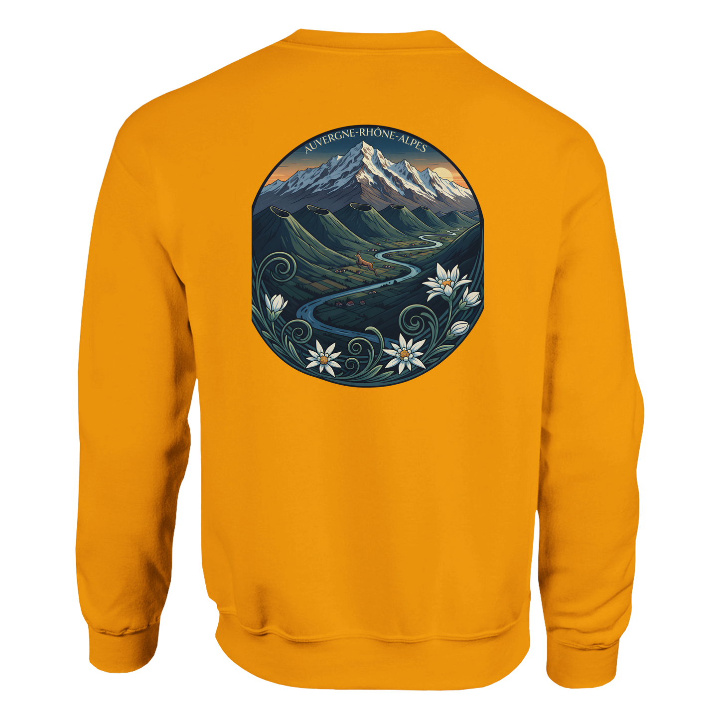 Unisex-Sweatshirt Auvergne-Rhône-Alpes klassisch Rundhals | Gildan® 18000