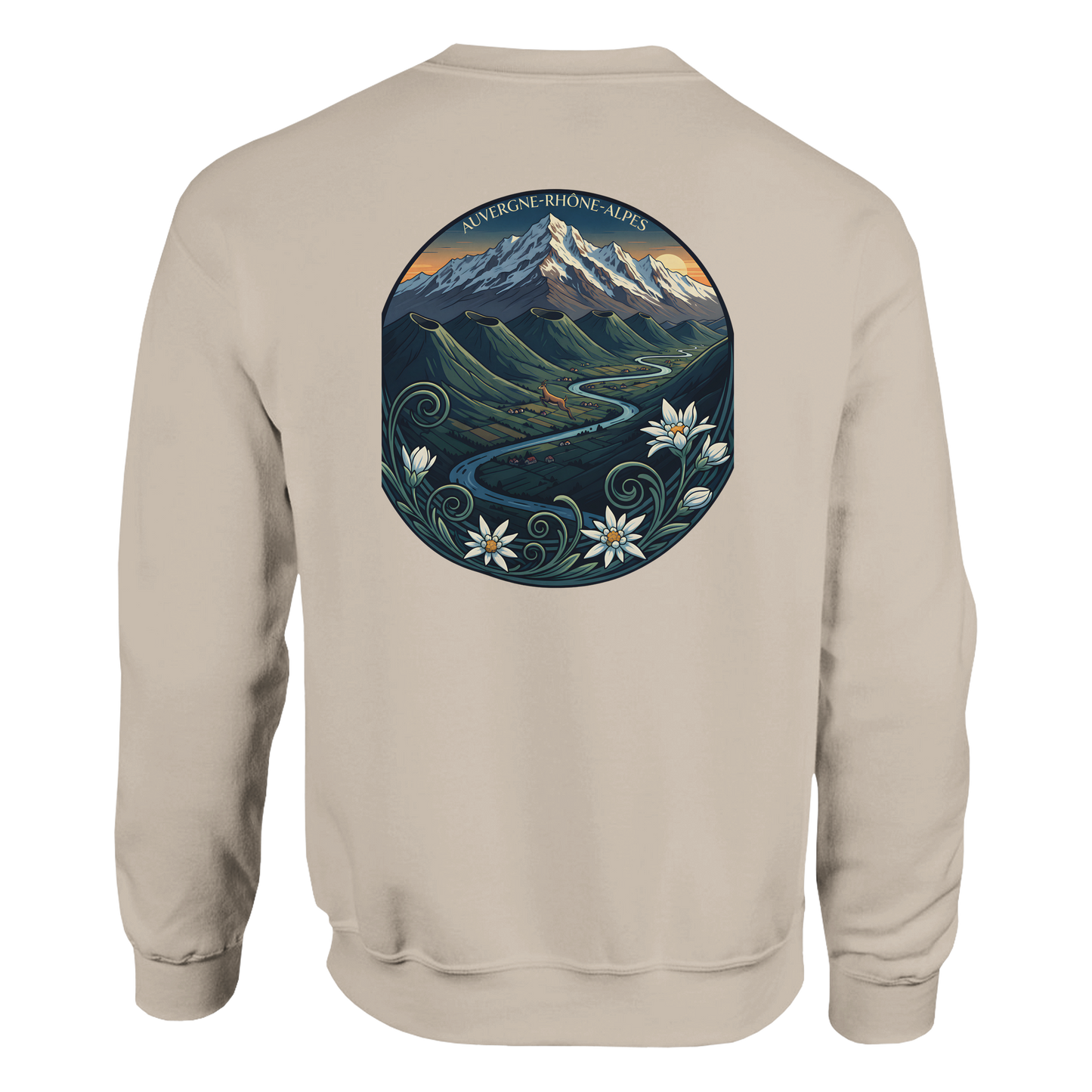 Unisex-Sweatshirt Auvergne-Rhône-Alpes klassisch Rundhals | Gildan® 18000