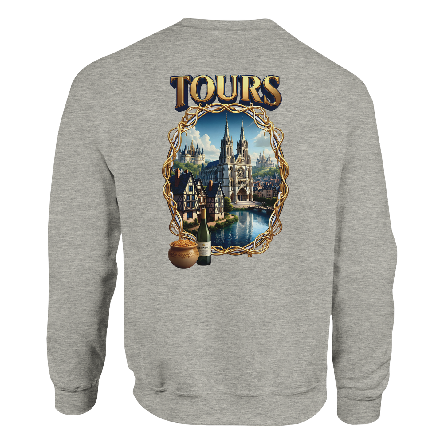 Unisex Sweatshirt Tours French City Classic Crewneck | Gildan® 18000