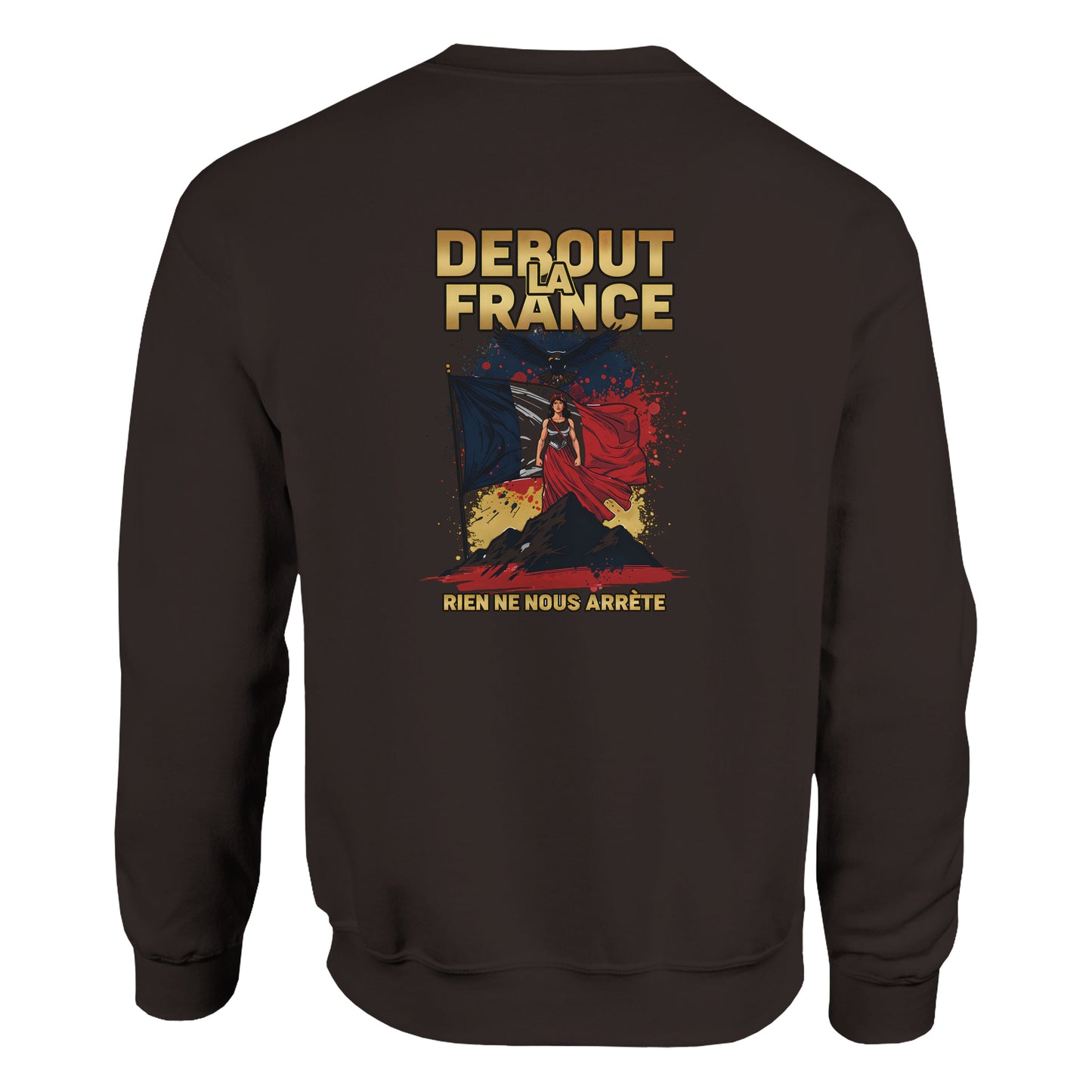 Damen-Sweatshirt „debout la France“ im klassischen französischen Rundhals-Stil | Gildan® 18000