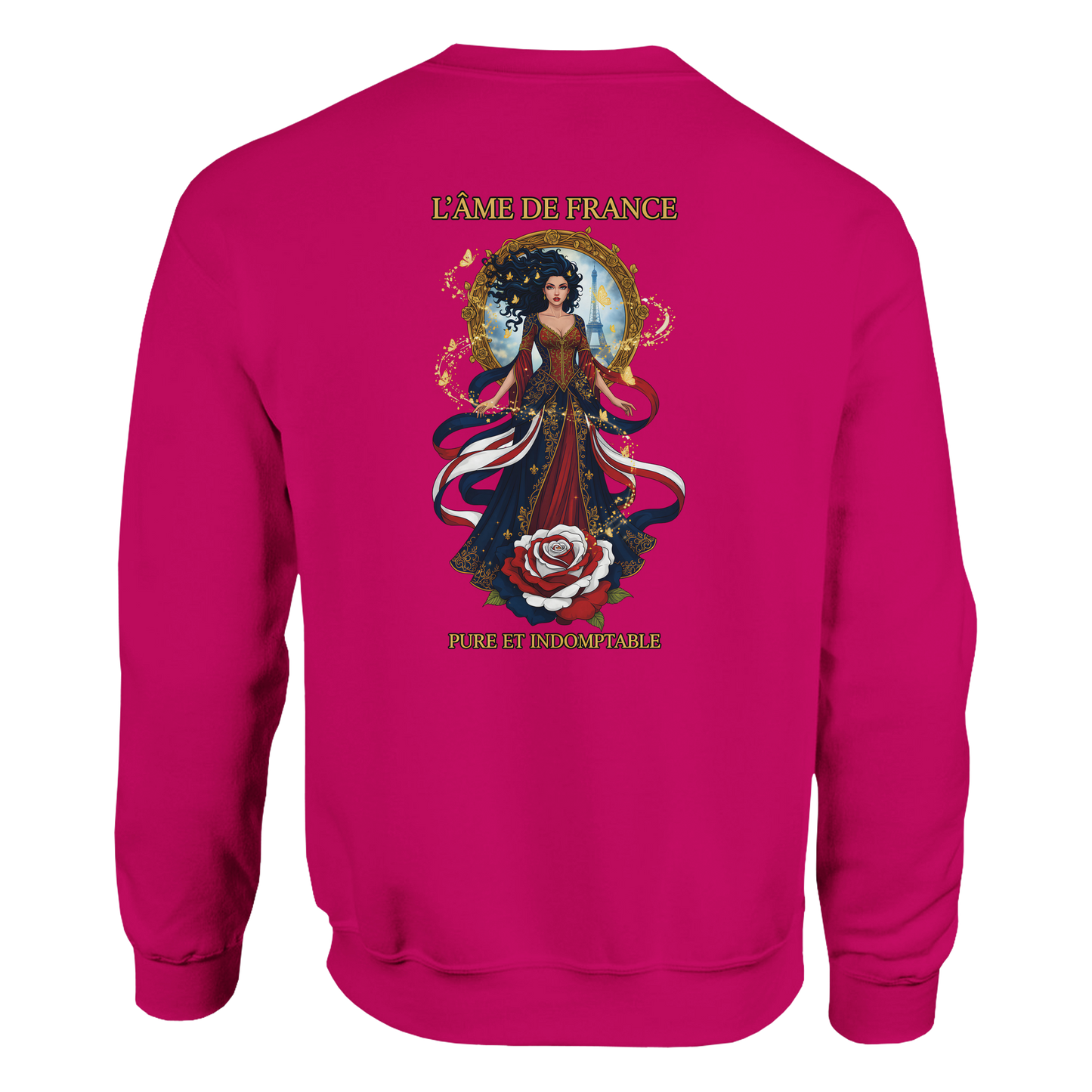 Sweatshirt Die Seele Frankreichs Damen im französischen Stil klassischer Rundhalsausschnitt | Gildan® 18000