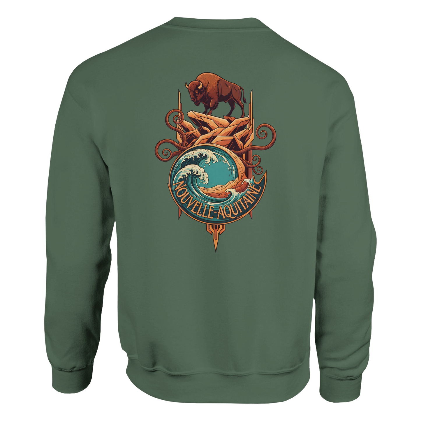 Klassisches Unisex-Rundhalsshirt Nouvelle-Aquitaine | Gildan® 18000