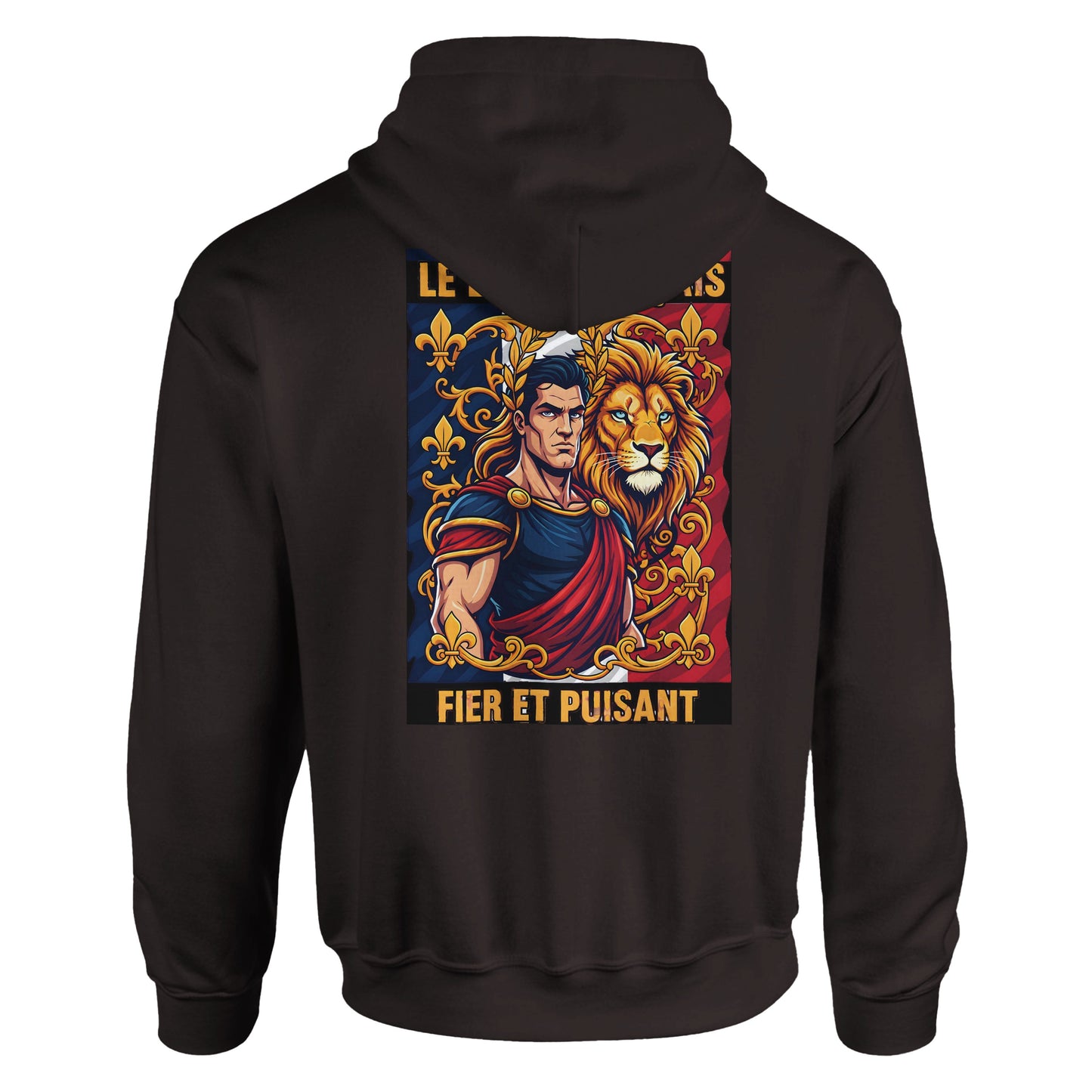Men's Hoodie - Strong Lion - French Style - Classic | Gildan® 18500