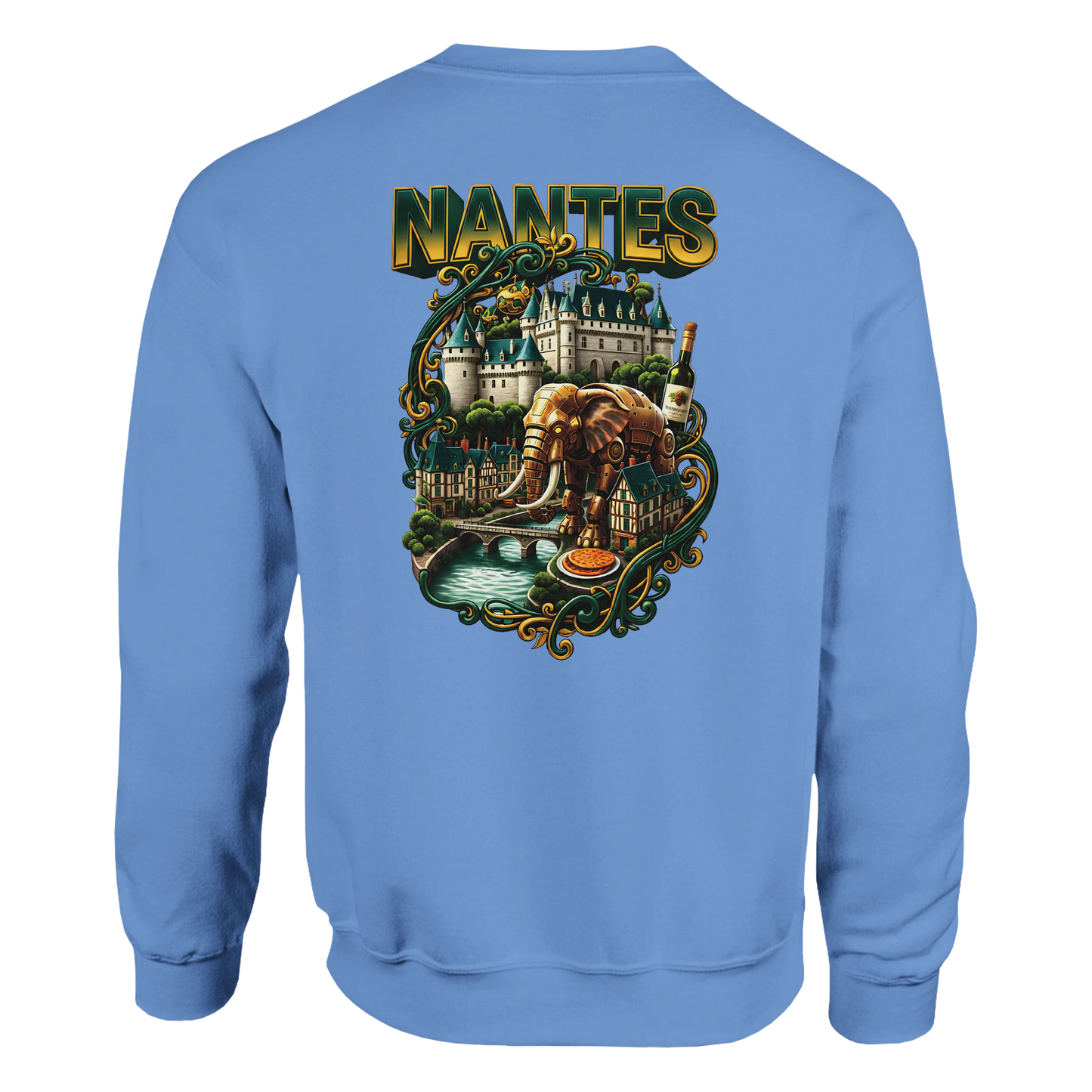 Unisex-Sweatshirt Nantes Stadt Frankreich klassisch Rundhals | Gildan® 18000