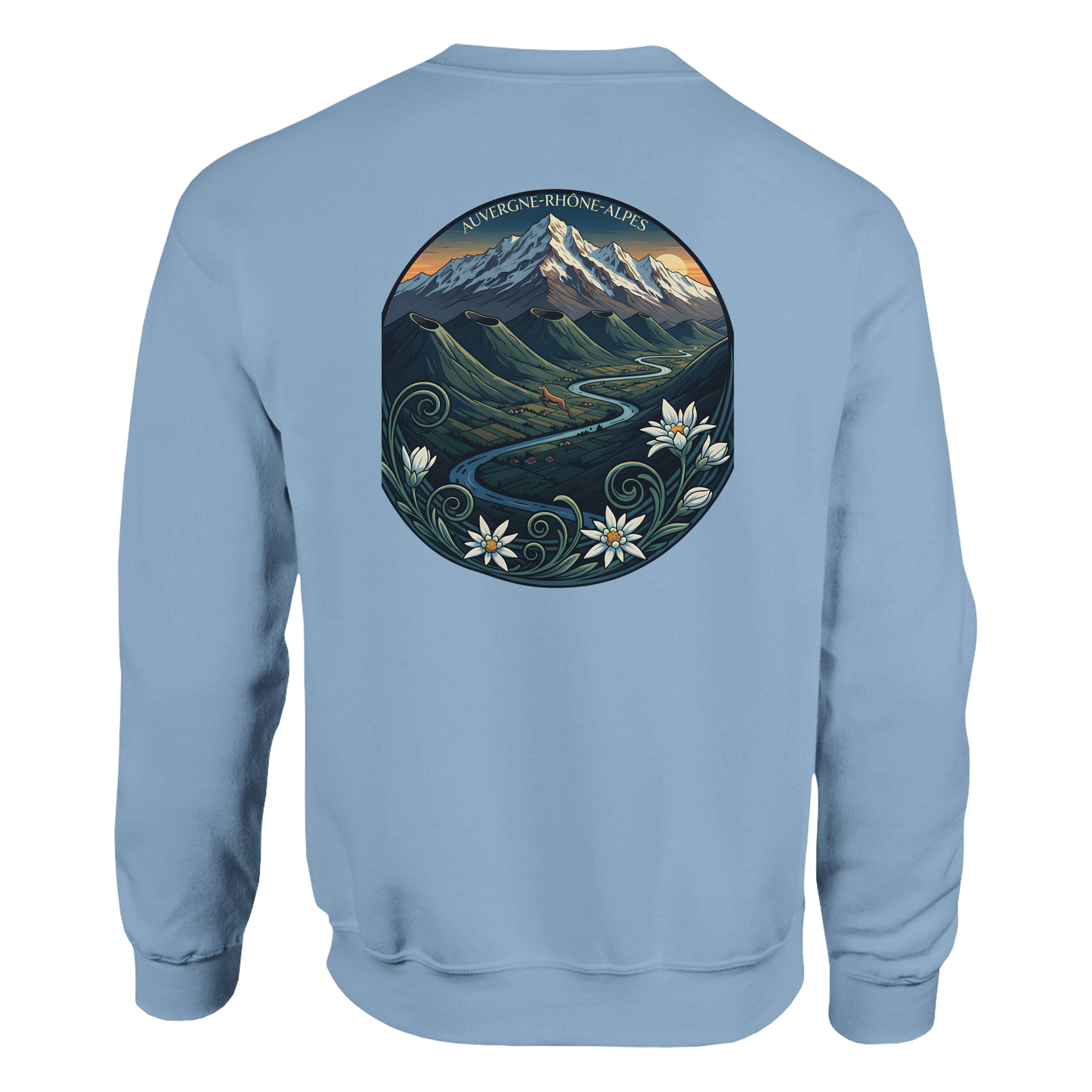 Unisex-Sweatshirt Auvergne-Rhône-Alpes klassisch Rundhals | Gildan® 18000