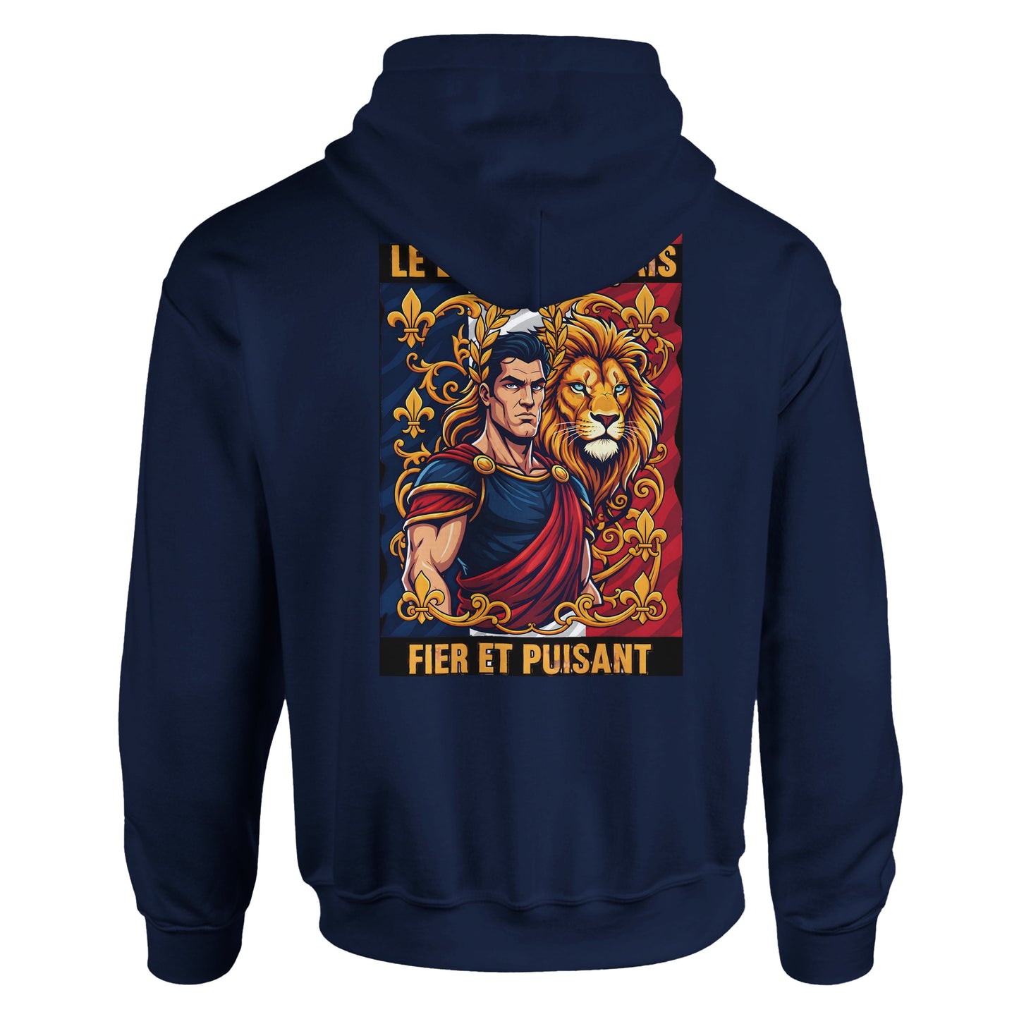Men's Hoodie - Strong Lion - French Style - Classic | Gildan® 18500