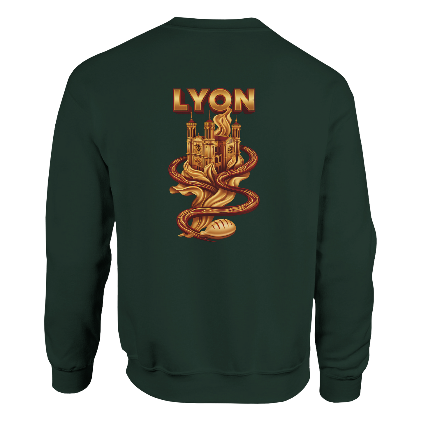 Unisex sweatshirt Lyon city France classic crew neck | Gildan® 18000