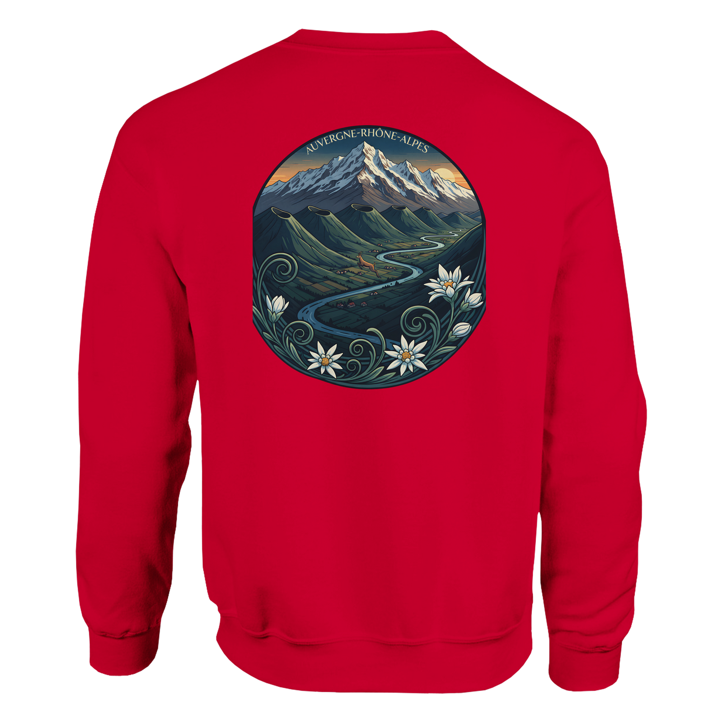 Unisex-Sweatshirt Auvergne-Rhône-Alpes klassisch Rundhals | Gildan® 18000