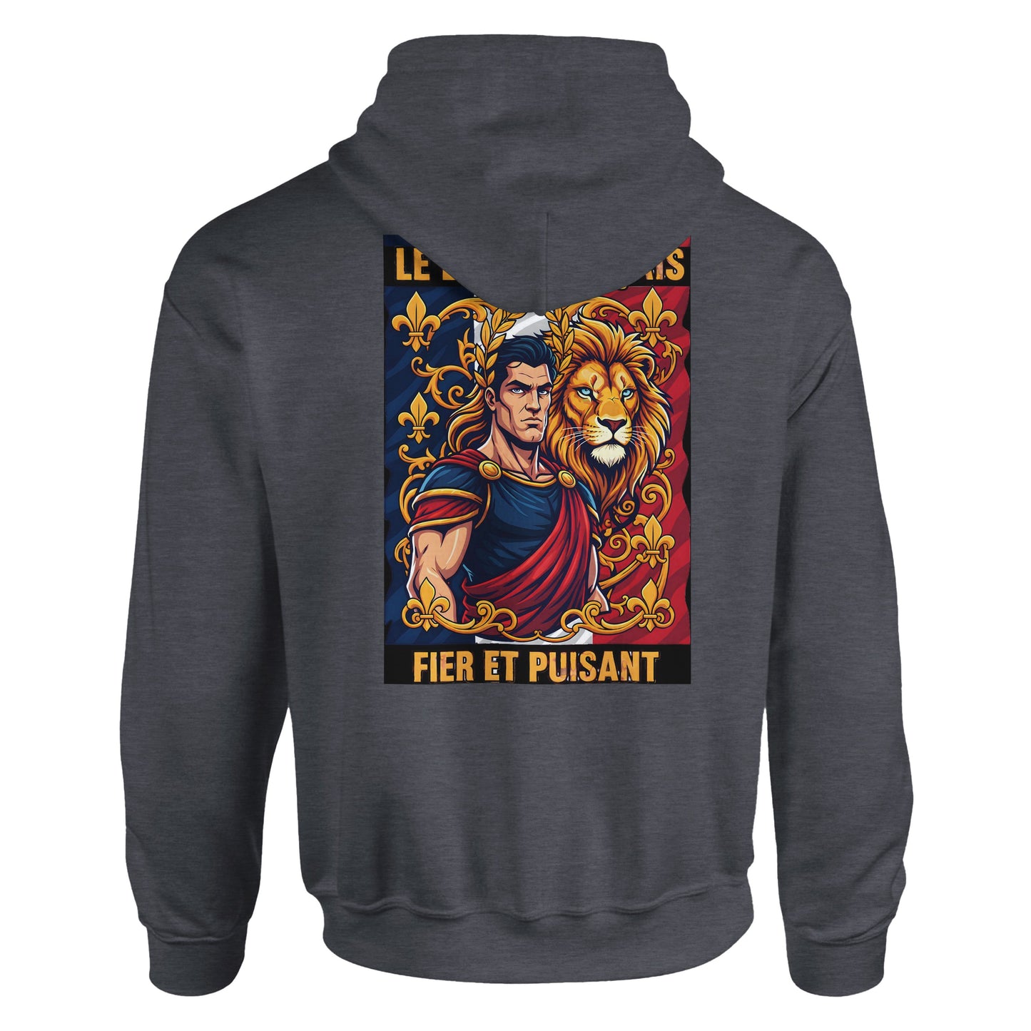 Men's Hoodie - Strong Lion - French Style - Classic | Gildan® 18500