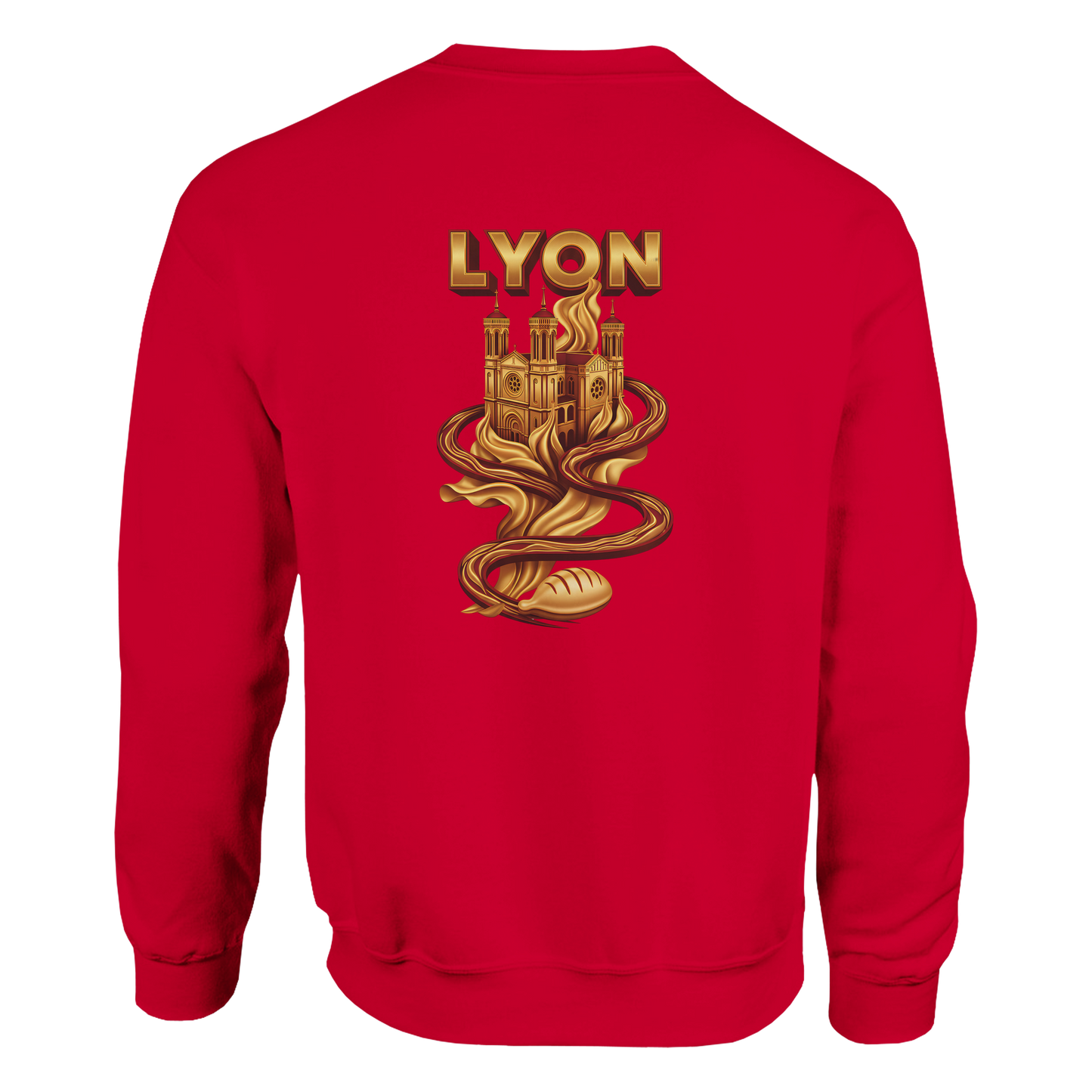 Unisex sweatshirt Lyon city France classic crew neck | Gildan® 18000