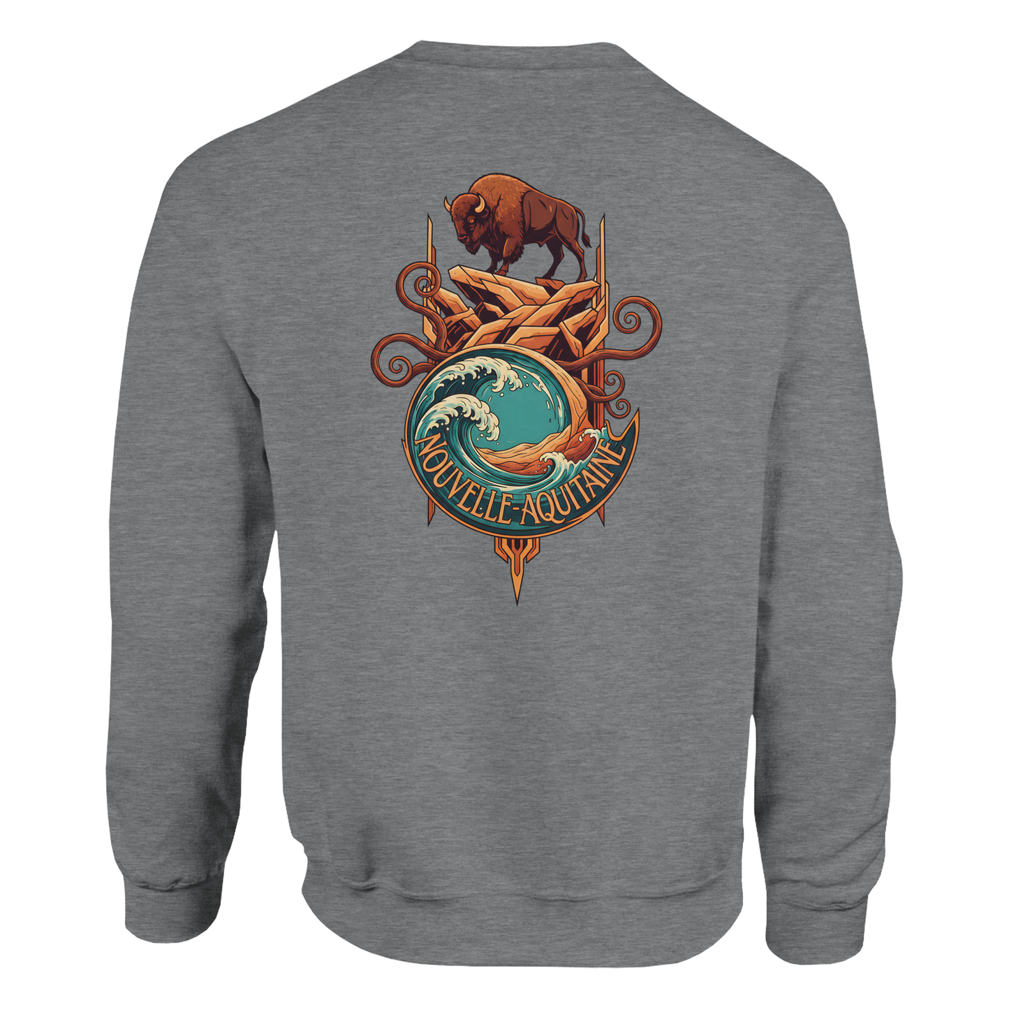 Klassisches Unisex-Rundhalsshirt Nouvelle-Aquitaine | Gildan® 18000