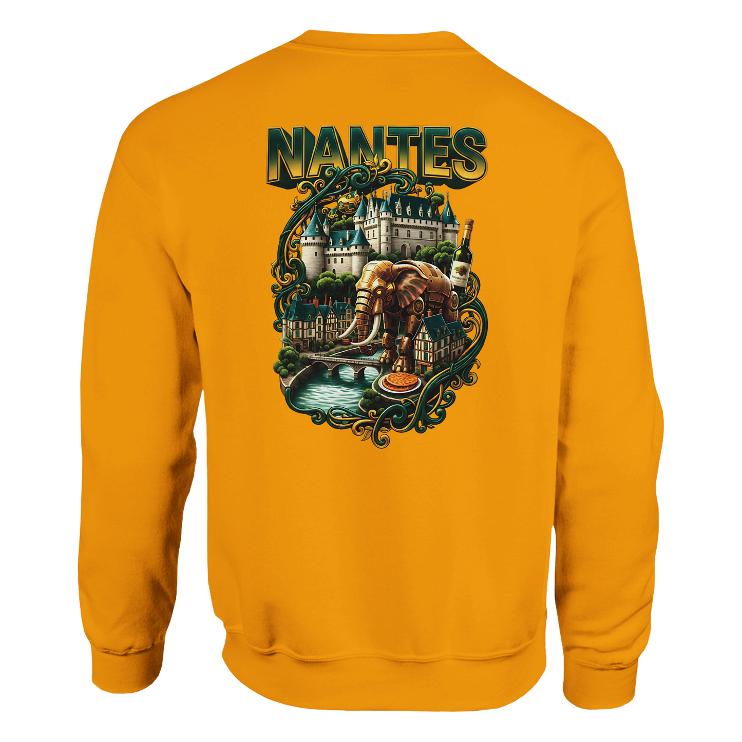 Unisex-Sweatshirt Nantes Stadt Frankreich klassisch Rundhals | Gildan® 18000