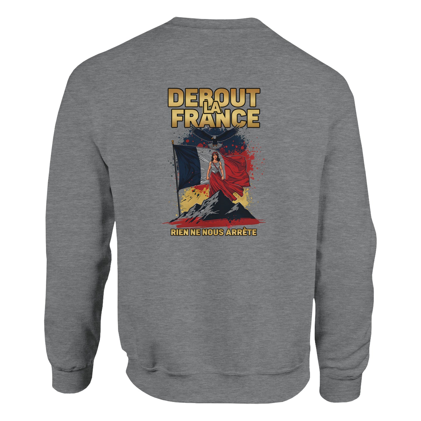 Damen-Sweatshirt „debout la France“ im klassischen französischen Rundhals-Stil | Gildan® 18000
