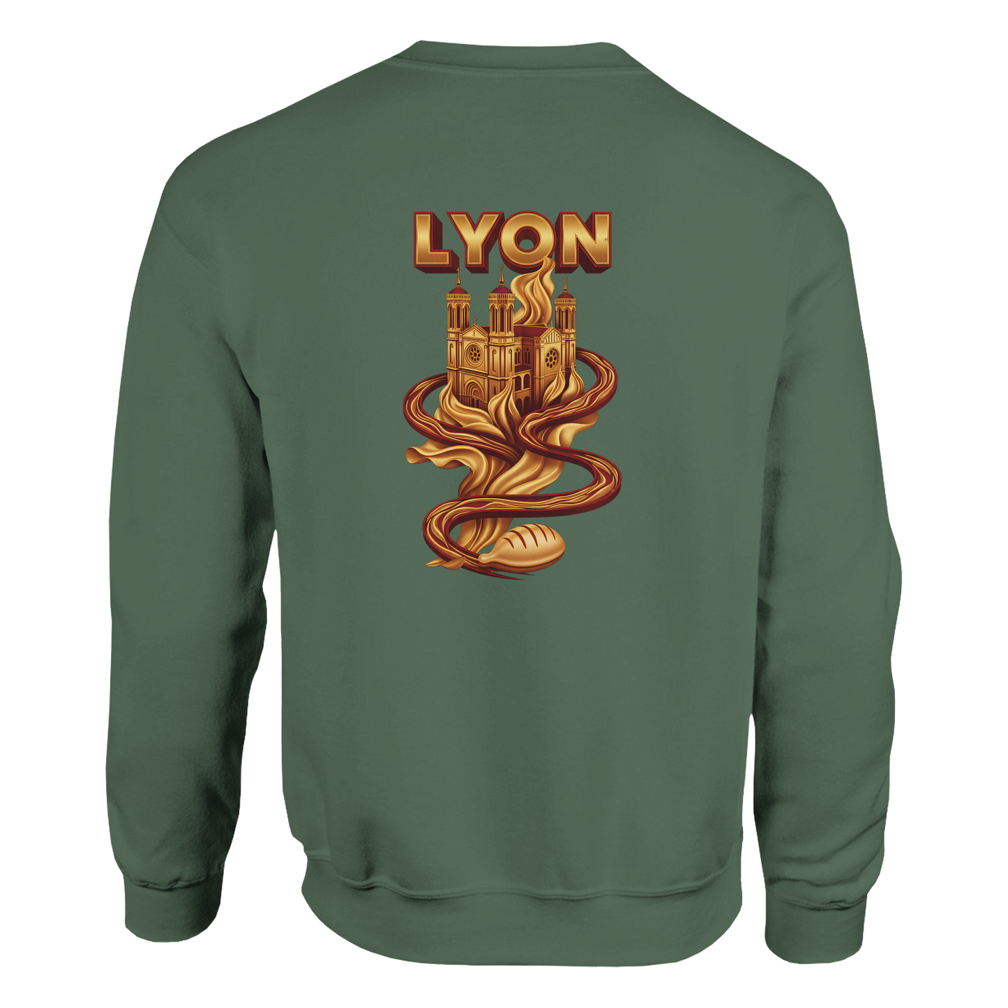 Unisex sweatshirt Lyon city France classic crew neck | Gildan® 18000