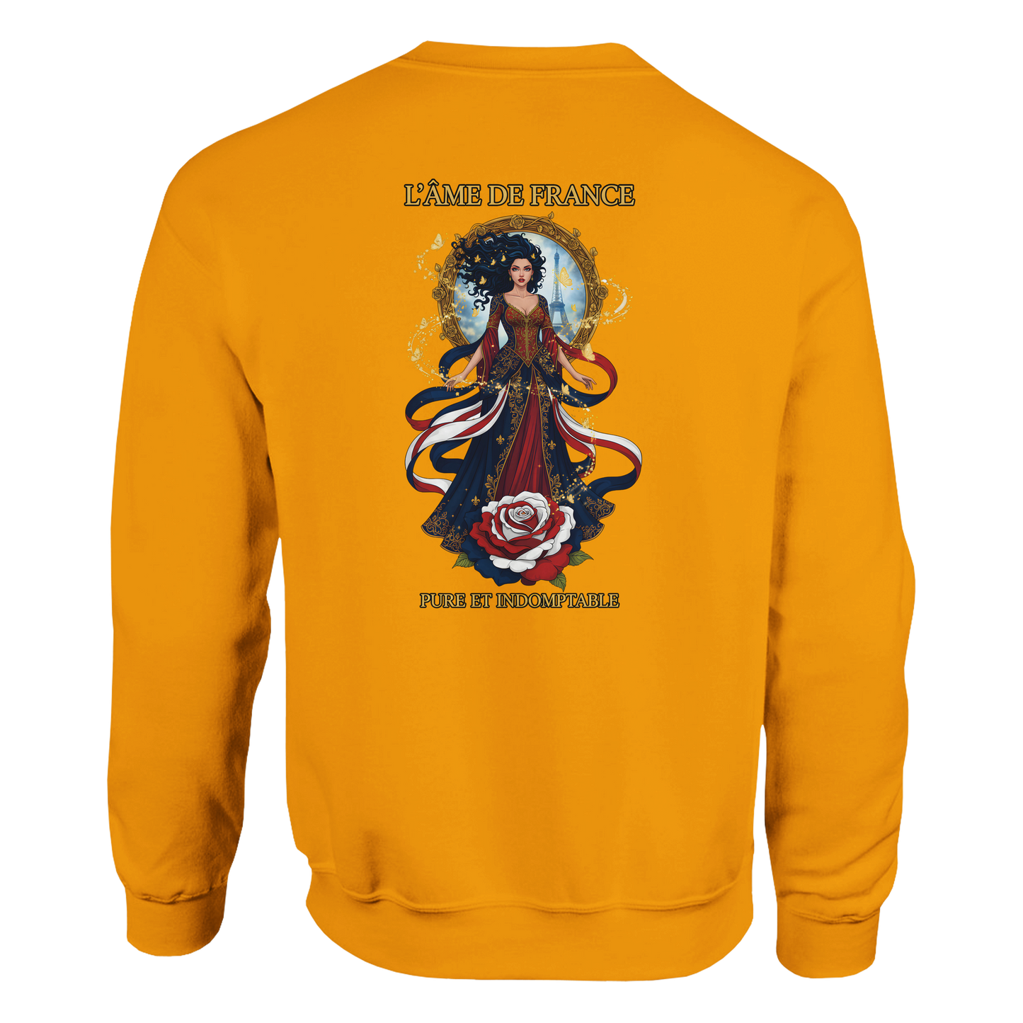 Sweatshirt Die Seele Frankreichs Damen im französischen Stil klassischer Rundhalsausschnitt | Gildan® 18000