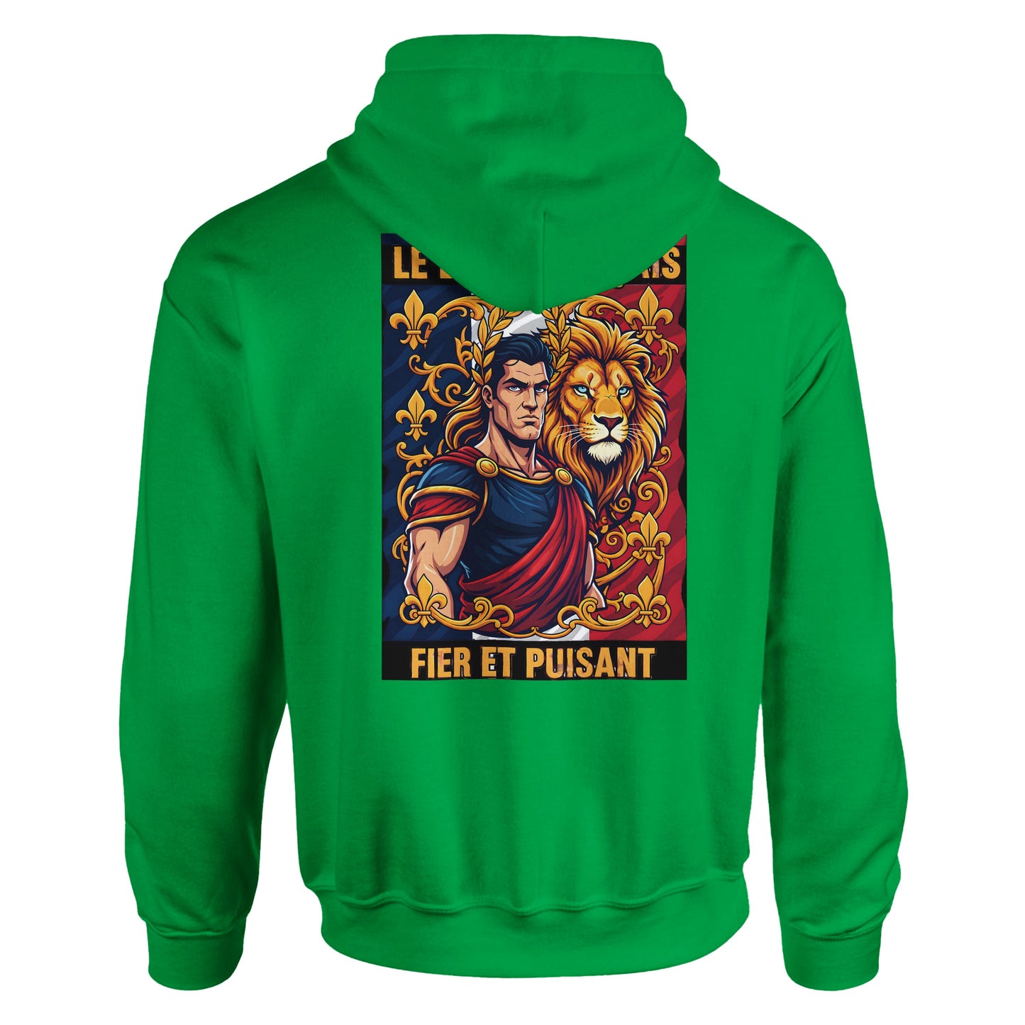 Men's Hoodie - Strong Lion - French Style - Classic | Gildan® 18500