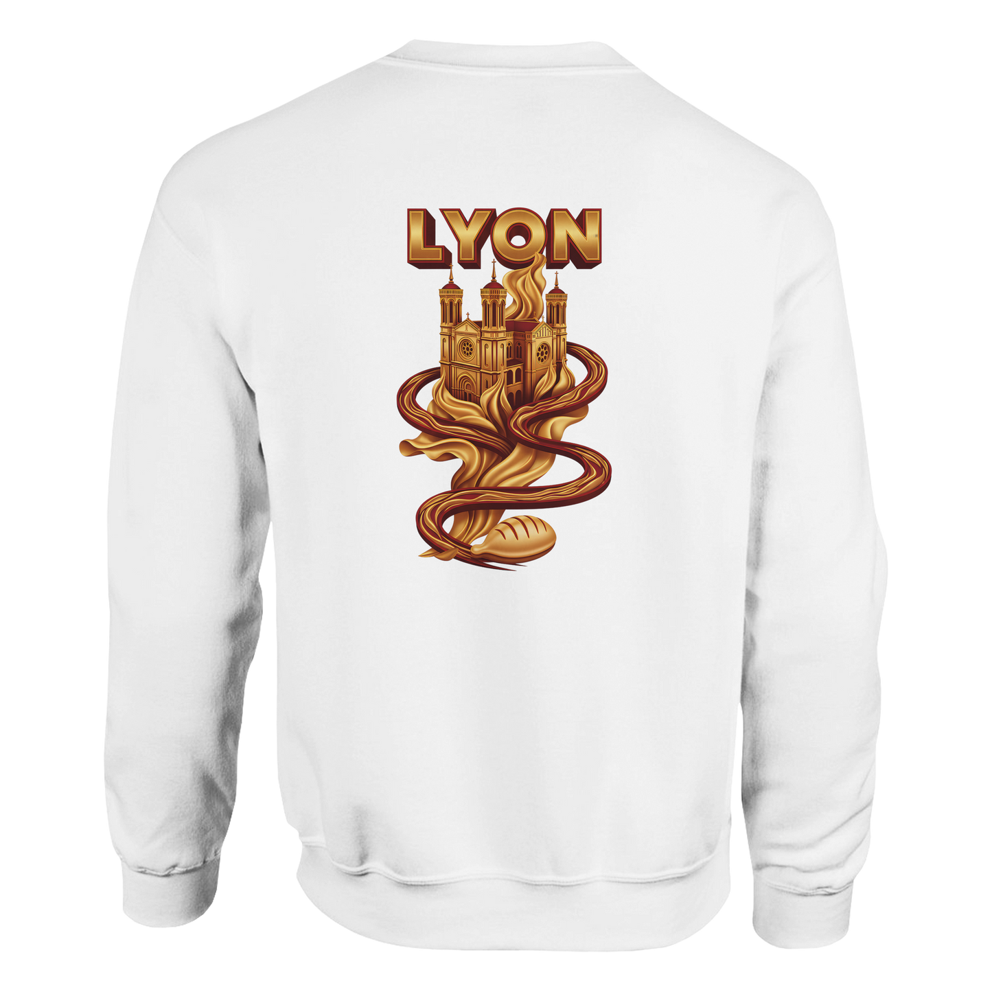 Unisex sweatshirt Lyon city France classic crew neck | Gildan® 18000
