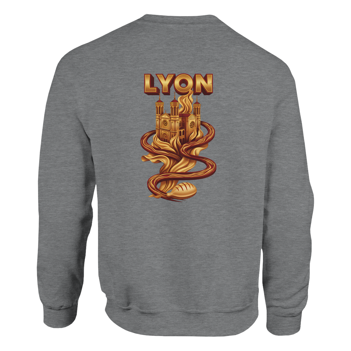 Unisex sweatshirt Lyon city France classic crew neck | Gildan® 18000