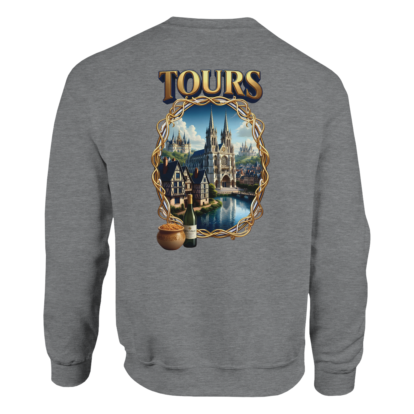 Unisex Sweatshirt Tours French City Classic Crewneck | Gildan® 18000