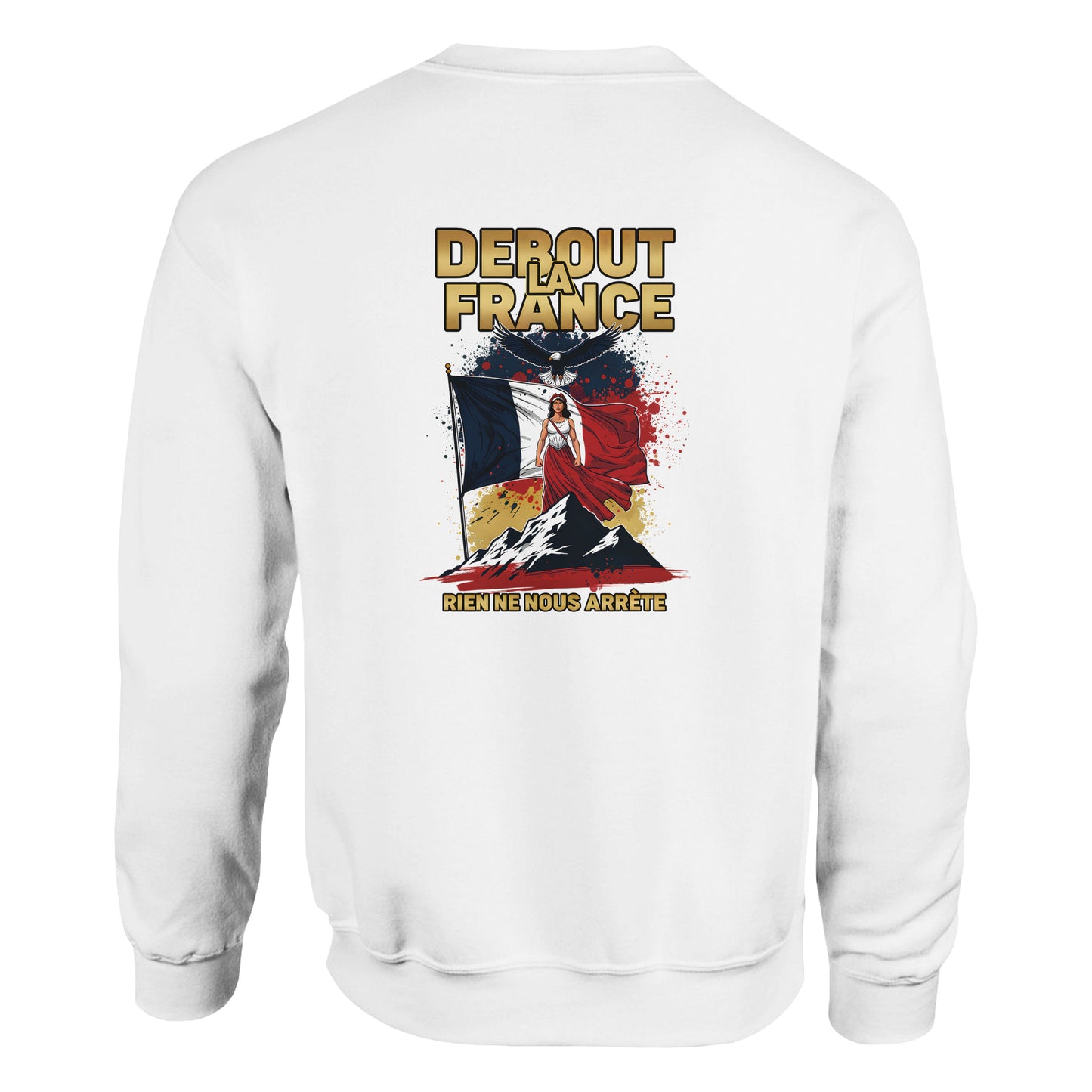 Damen-Sweatshirt „debout la France“ im klassischen französischen Rundhals-Stil | Gildan® 18000