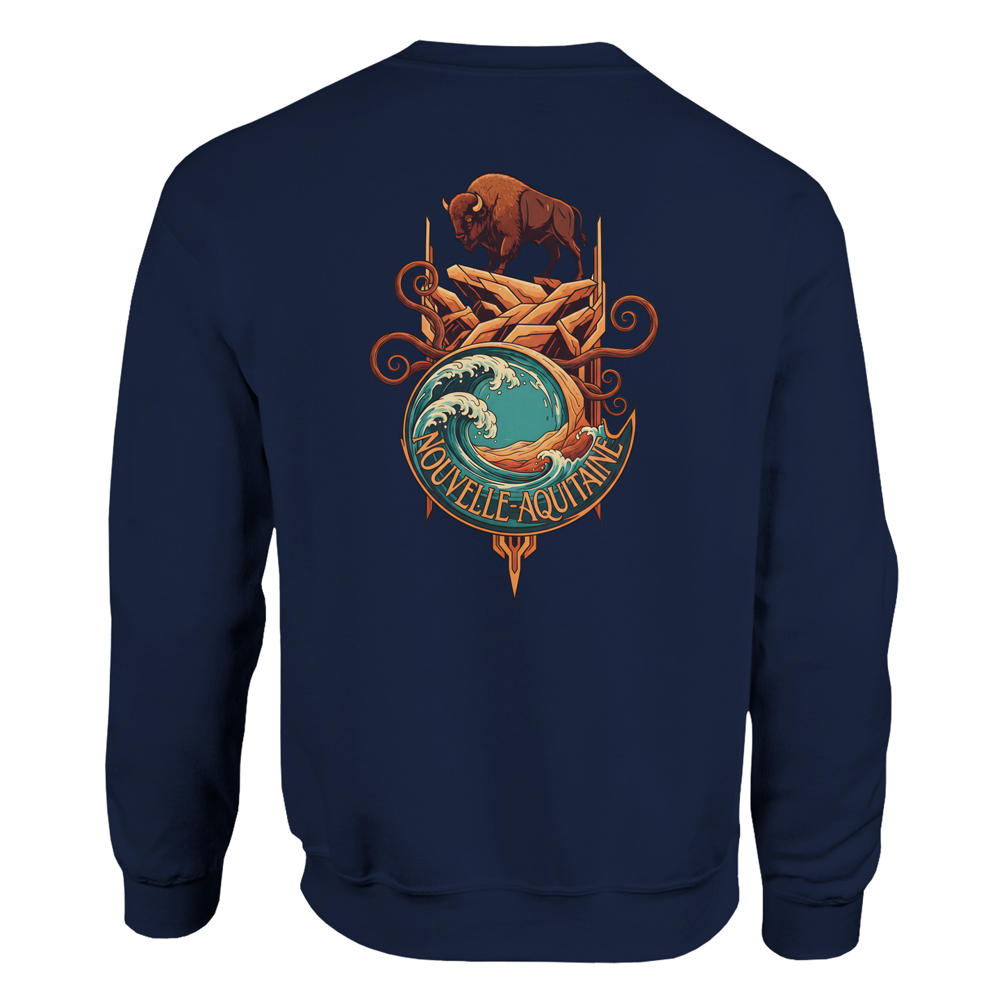 Klassisches Unisex-Rundhalsshirt Nouvelle-Aquitaine | Gildan® 18000