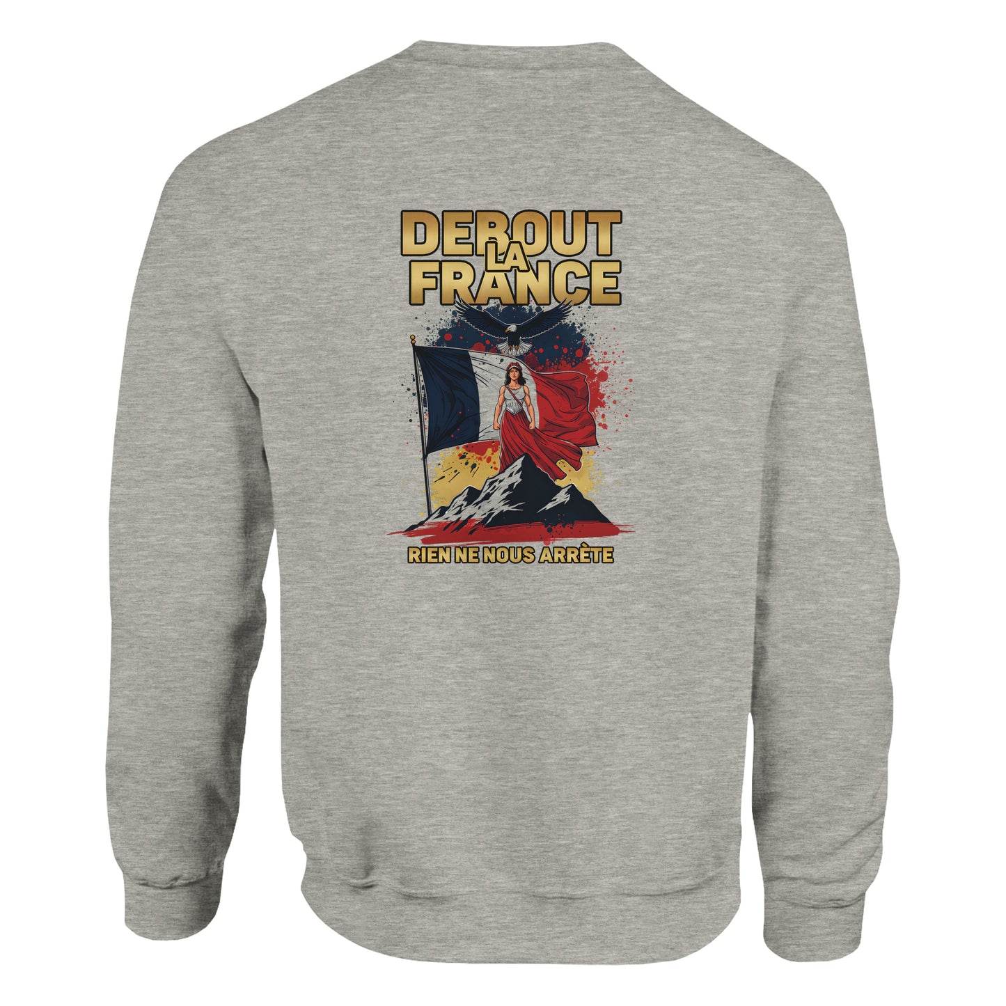 Damen-Sweatshirt „debout la France“ im klassischen französischen Rundhals-Stil | Gildan® 18000