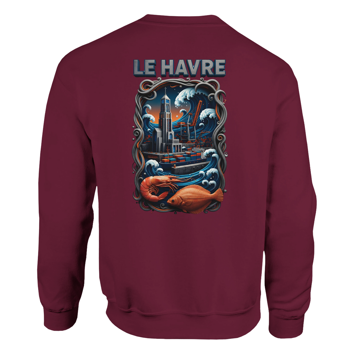Sweat-shirt Unisexe Le Havre – Ville de France – Pull Premium Confort