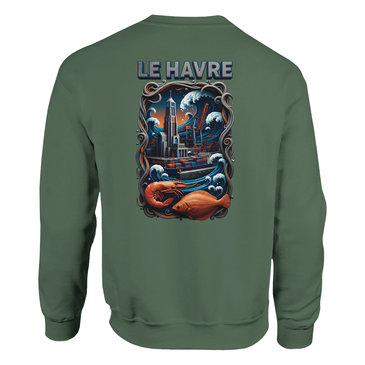 Sweat-shirt Unisexe Le Havre – Ville de France – Pull Premium Confort