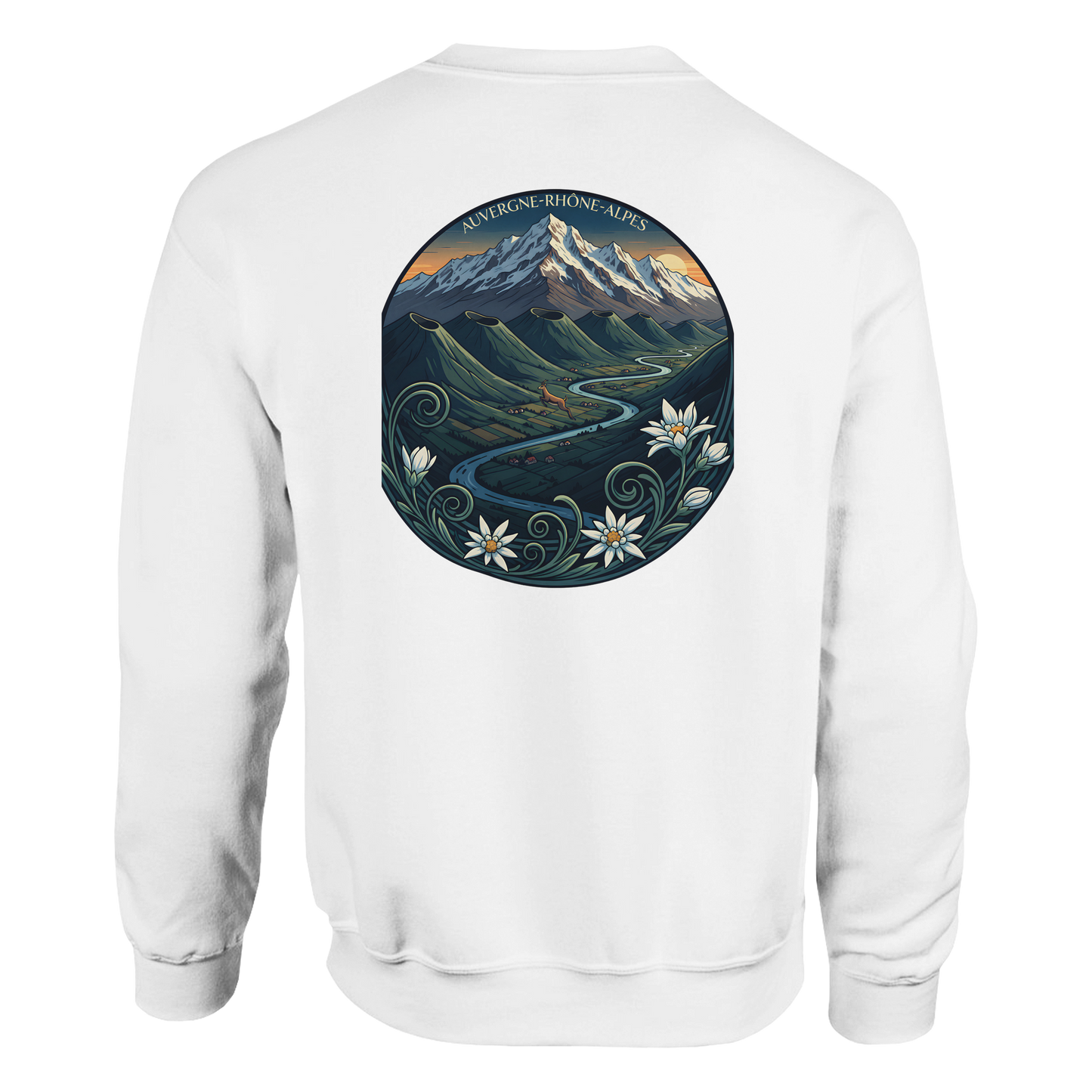 Unisex-Sweatshirt Auvergne-Rhône-Alpes klassisch Rundhals | Gildan® 18000