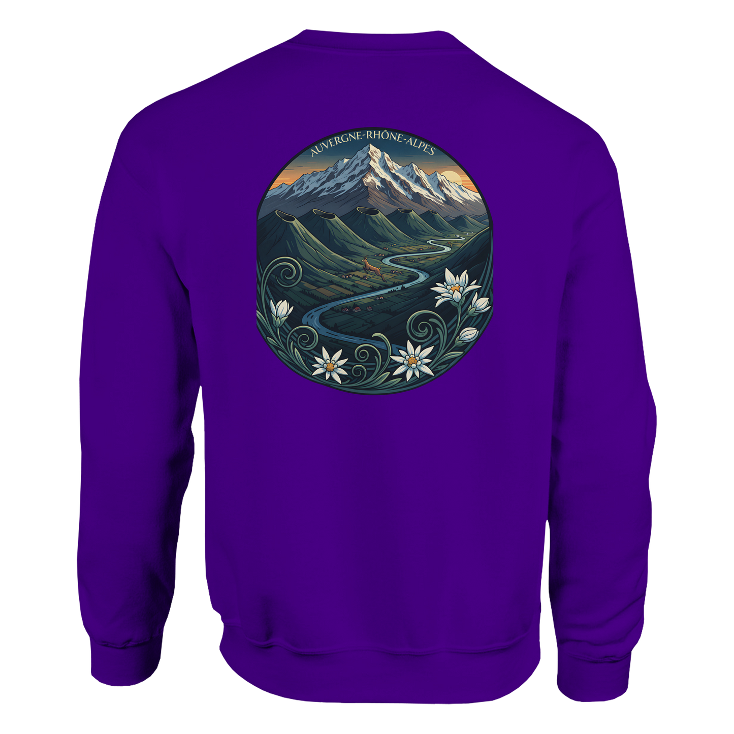Unisex-Sweatshirt Auvergne-Rhône-Alpes klassisch Rundhals | Gildan® 18000