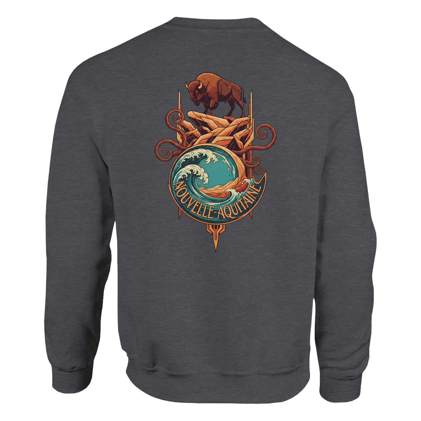 Klassisches Unisex-Rundhalsshirt Nouvelle-Aquitaine | Gildan® 18000