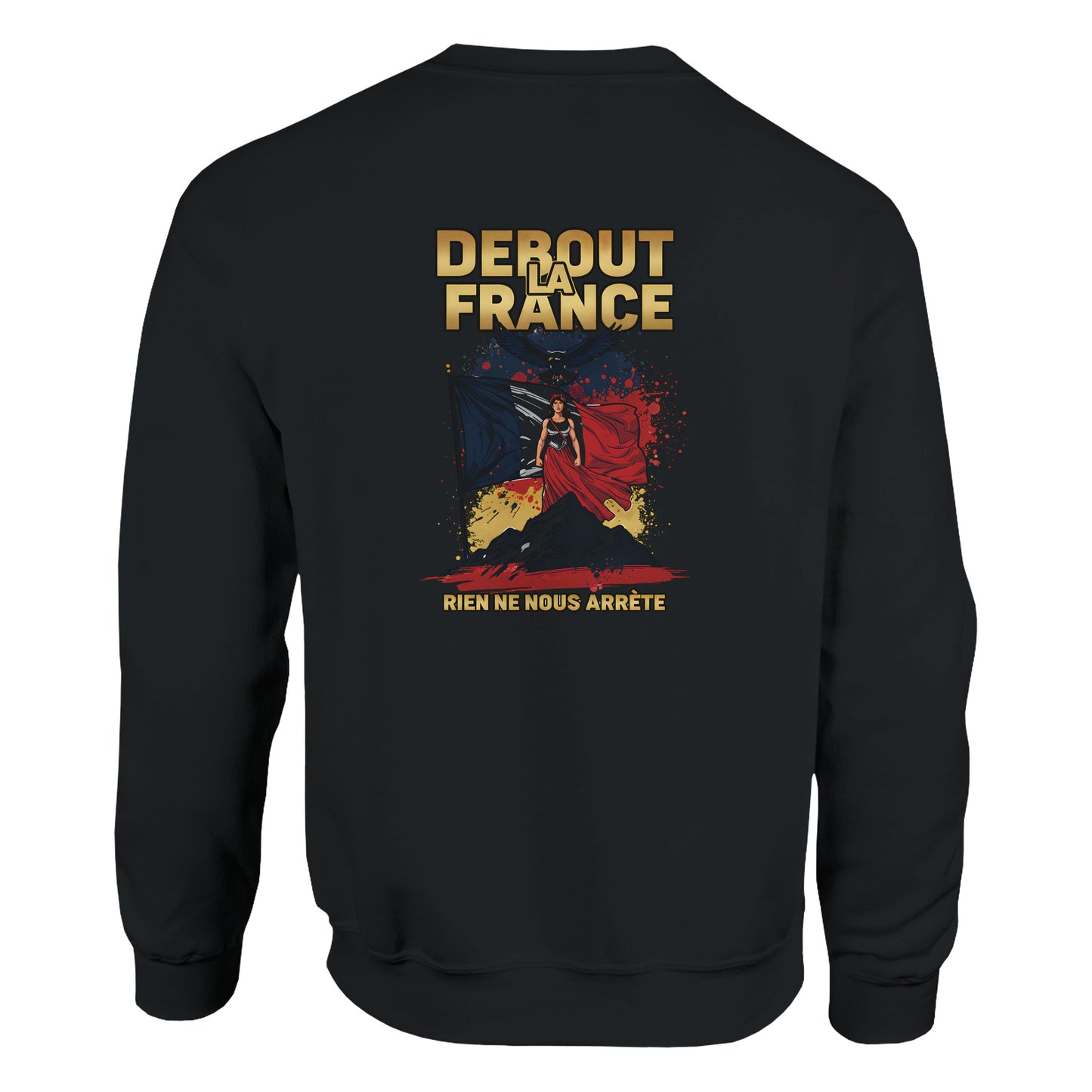 Damen-Sweatshirt „debout la France“ im klassischen französischen Rundhals-Stil | Gildan® 18000