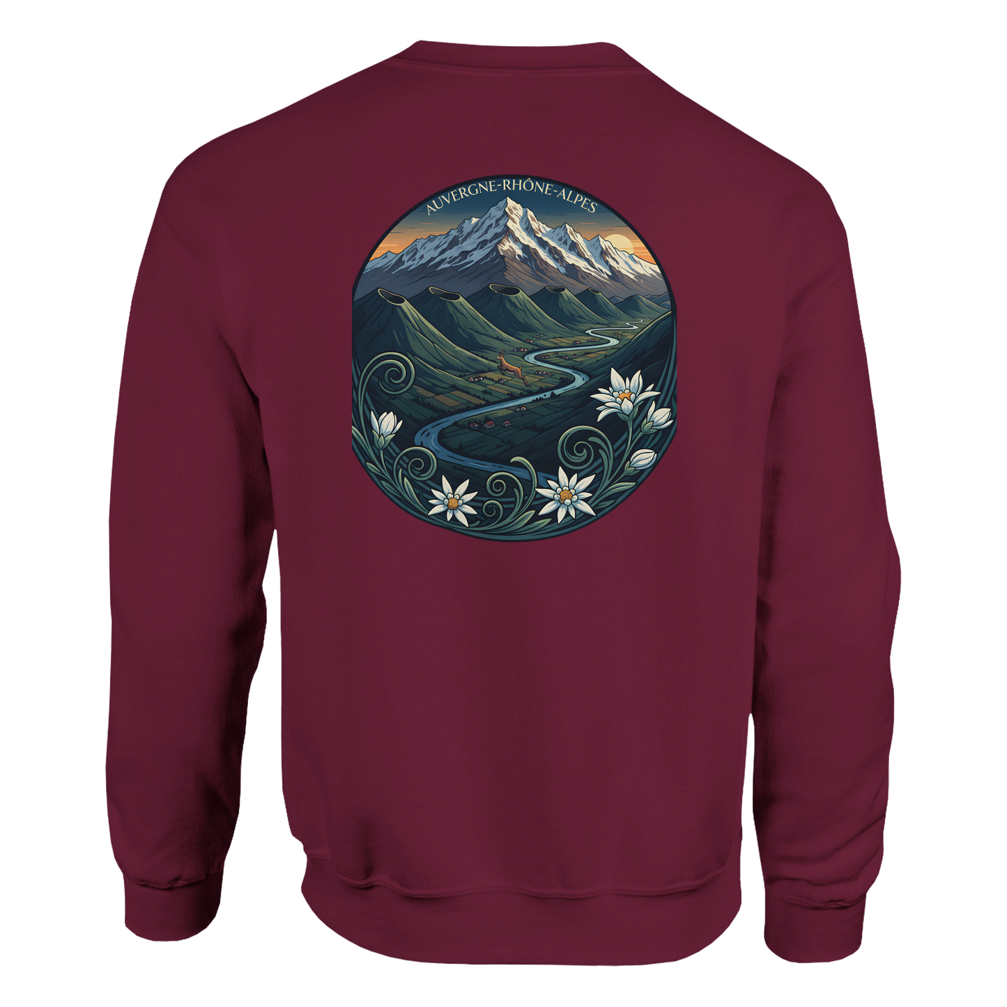 Unisex-Sweatshirt Auvergne-Rhône-Alpes klassisch Rundhals | Gildan® 18000