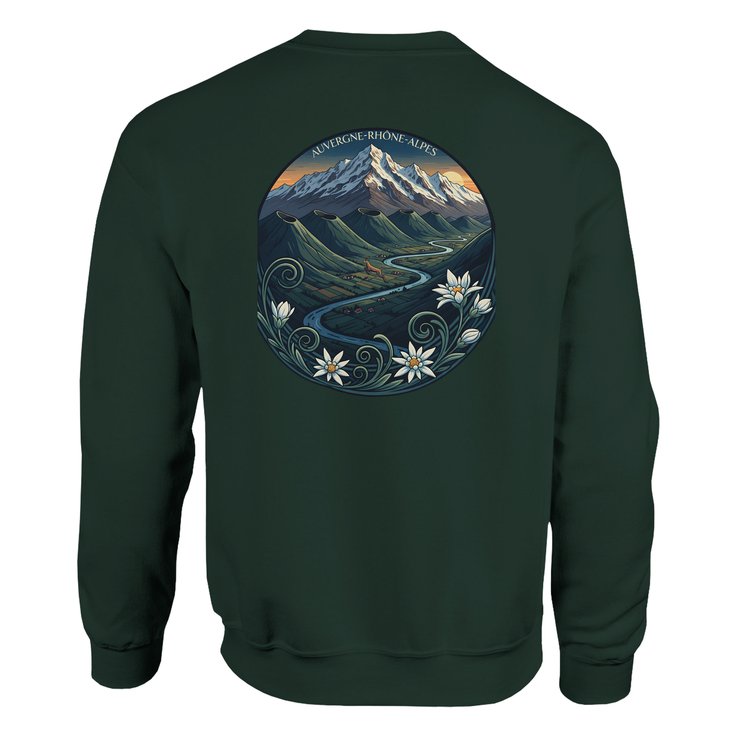 Unisex-Sweatshirt Auvergne-Rhône-Alpes klassisch Rundhals | Gildan® 18000