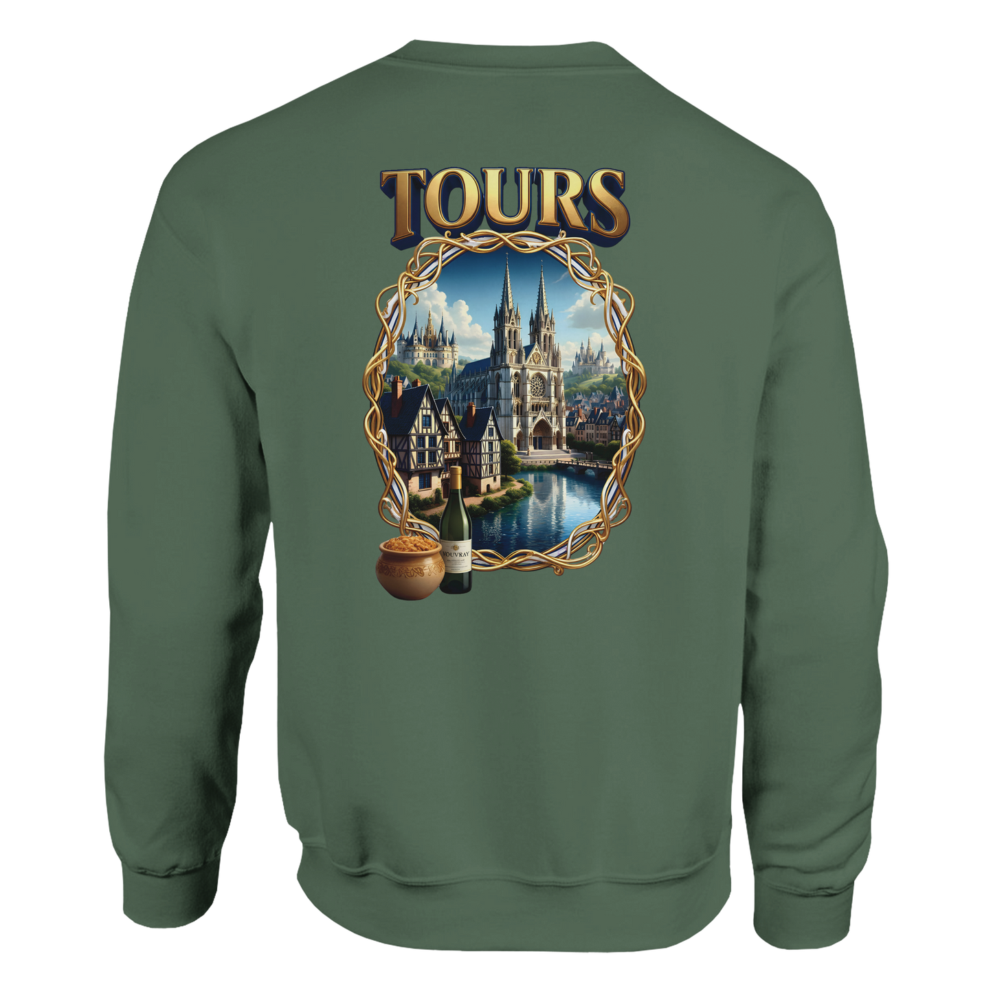 Unisex Sweatshirt Tours French City Classic Crewneck | Gildan® 18000