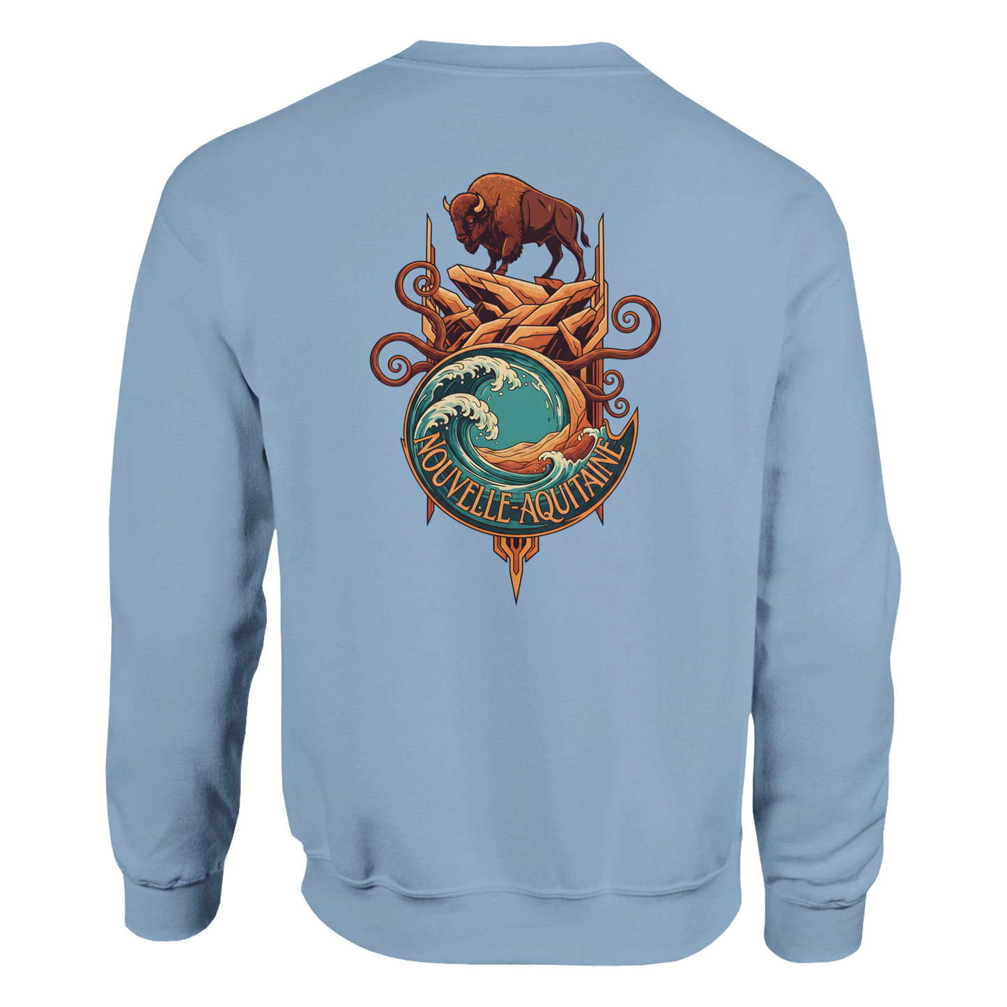 Klassisches Unisex-Rundhalsshirt Nouvelle-Aquitaine | Gildan® 18000