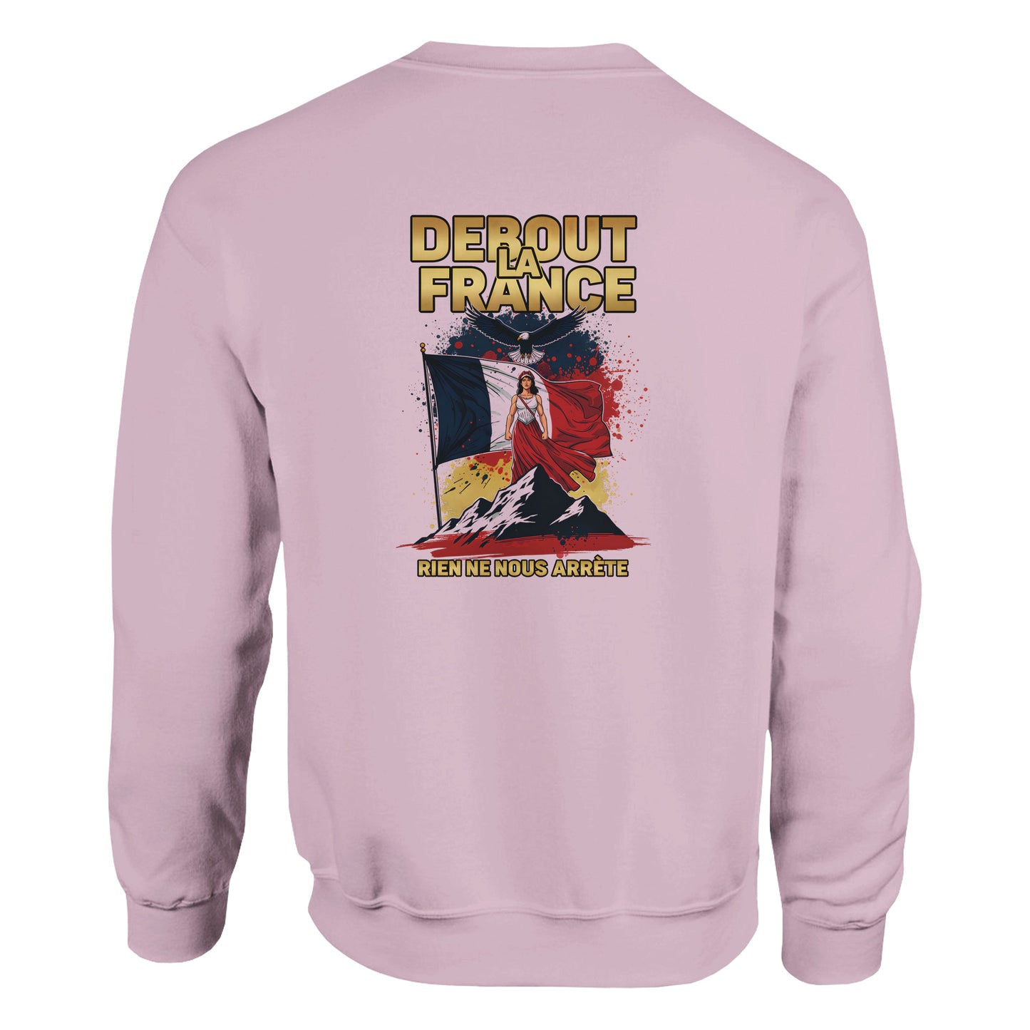 Damen-Sweatshirt „debout la France“ im klassischen französischen Rundhals-Stil | Gildan® 18000