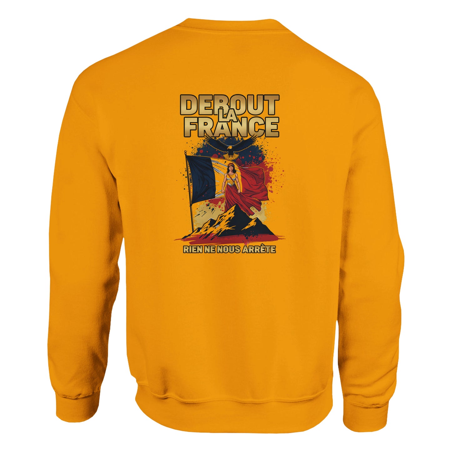 Damen-Sweatshirt „debout la France“ im klassischen französischen Rundhals-Stil | Gildan® 18000