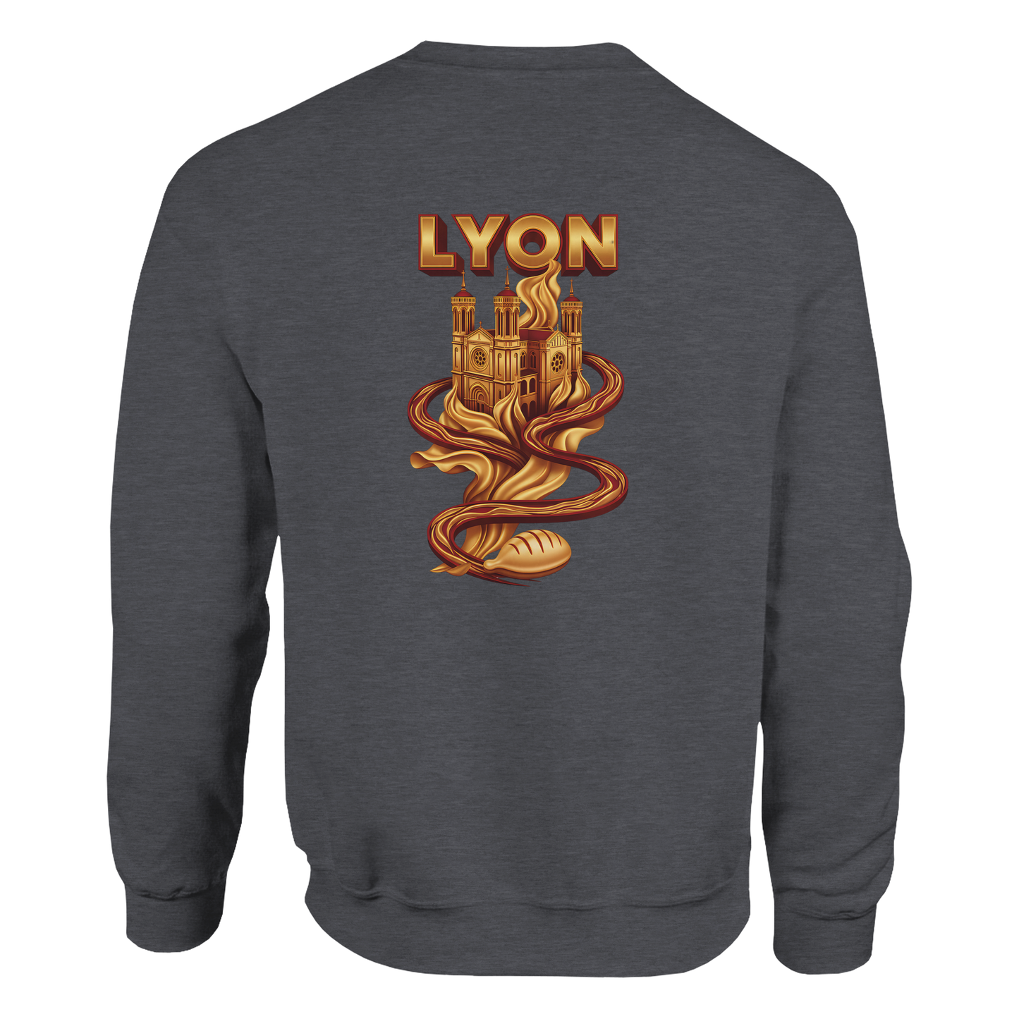 Unisex sweatshirt Lyon city France classic crew neck | Gildan® 18000